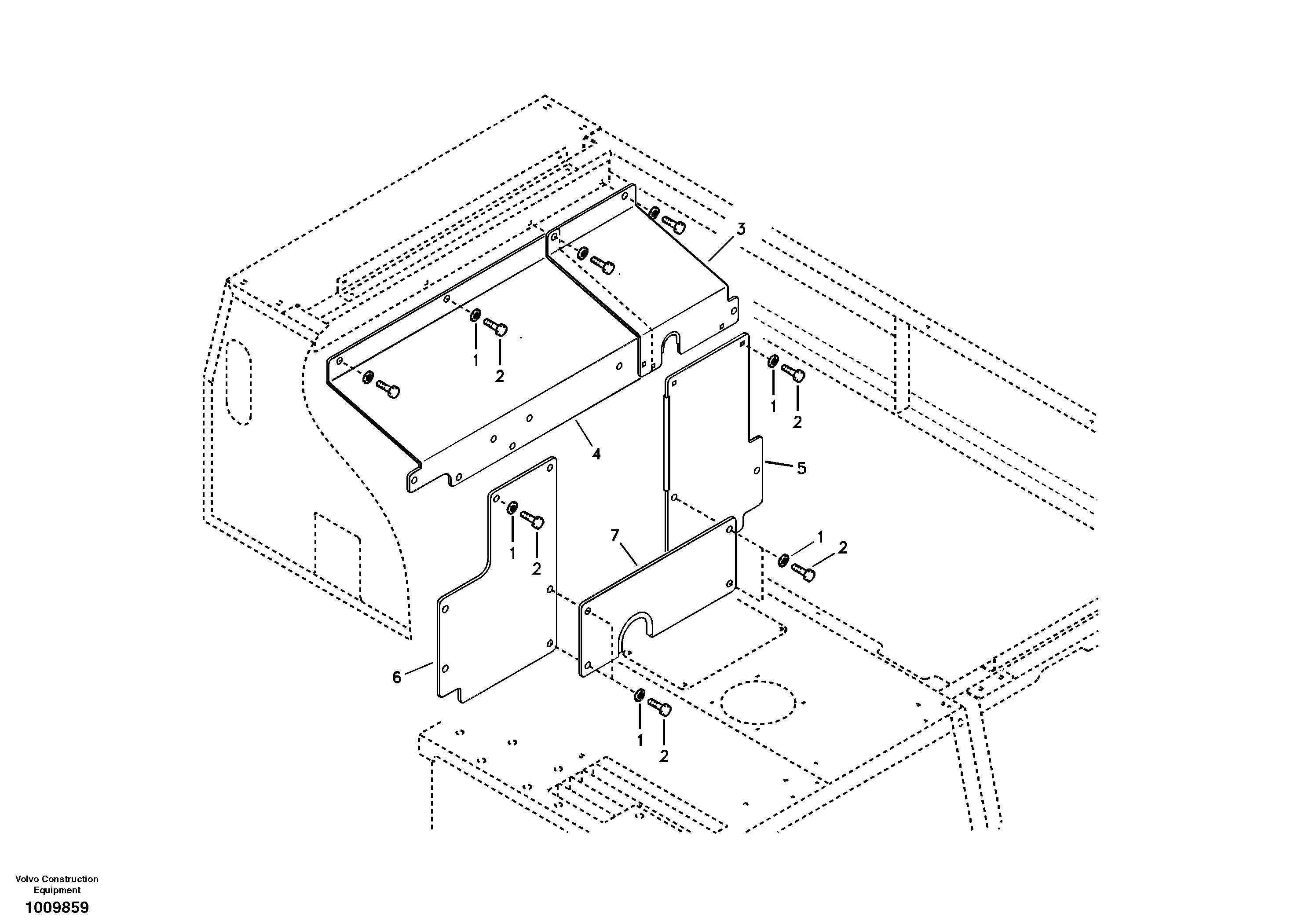 Схема запчастей Volvo EC360B - 56918 Cover, main pump EC360B