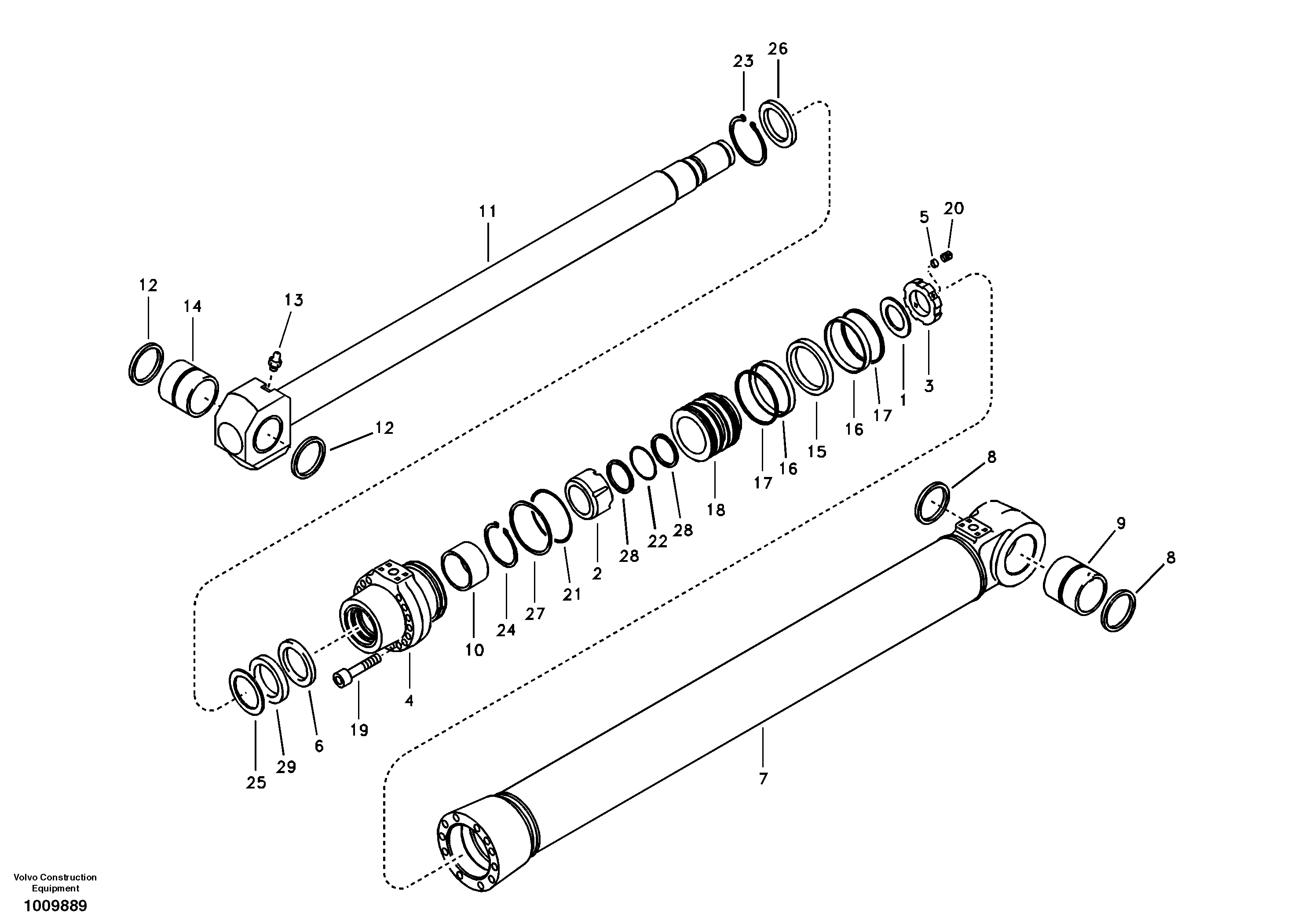 Схема запчастей Volvo EC360B - 87169 Цилиндр ковша EC360B PRIME S/N 15001-/85001- 35001-