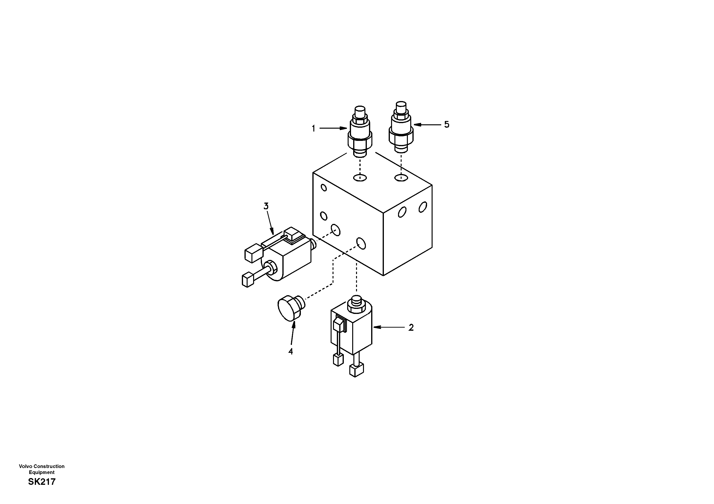 Схема запчастей Volvo EW170 - 60863 Hydraulic system, brake valve EW170 SER NO 3031-
