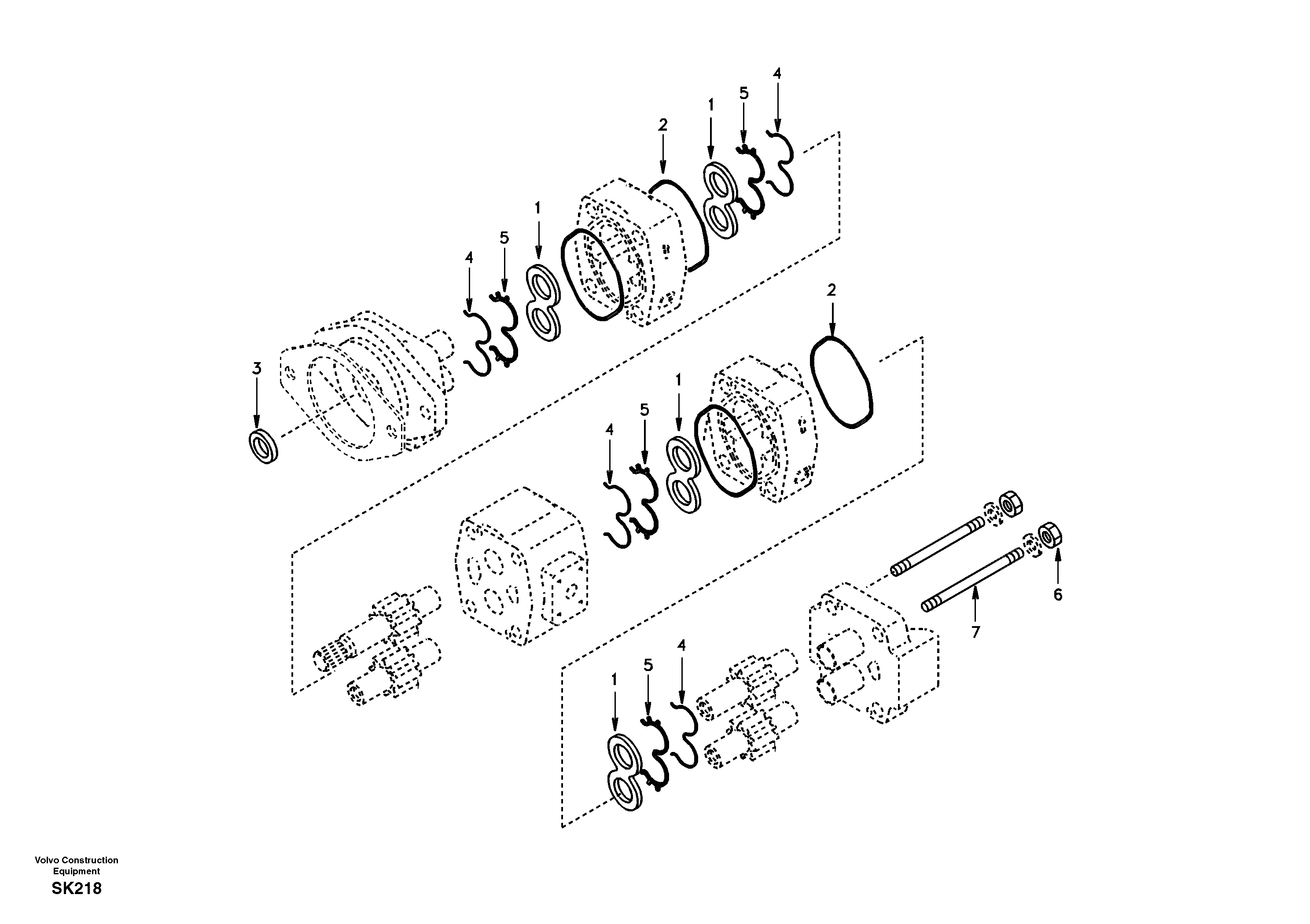 Схема запчастей Volvo EW170 - 29541 Hydraulic gear pump for brake and steering EW170 SER NO 3031-