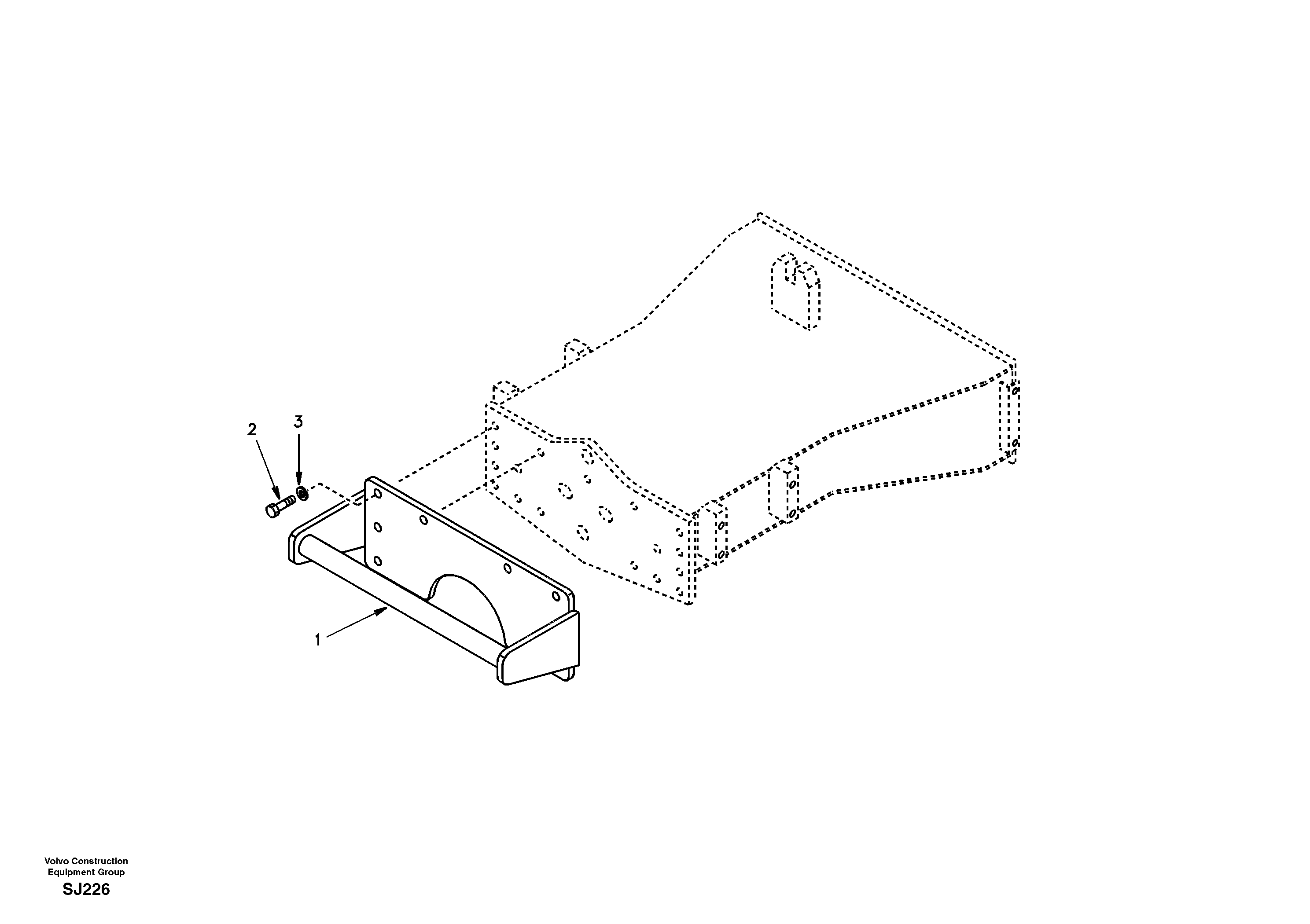 Схема запчастей Volvo EW170 - 31575 Clamshell rest EW170 & EW180 SER NO 3031-