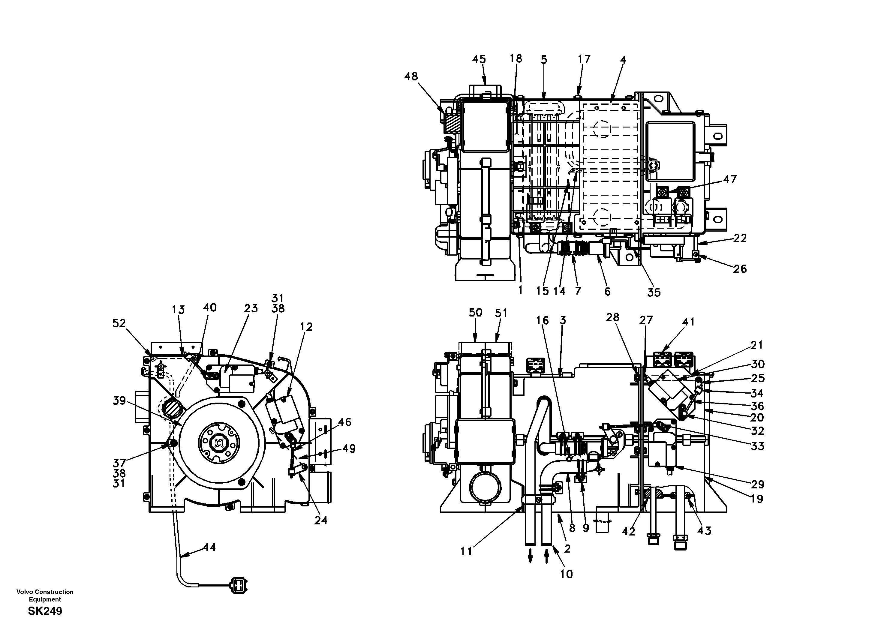 Схема запчастей Volvo EW170 - 32417 Air conditioning unit, cooling and heater EW170 SER NO 3031-