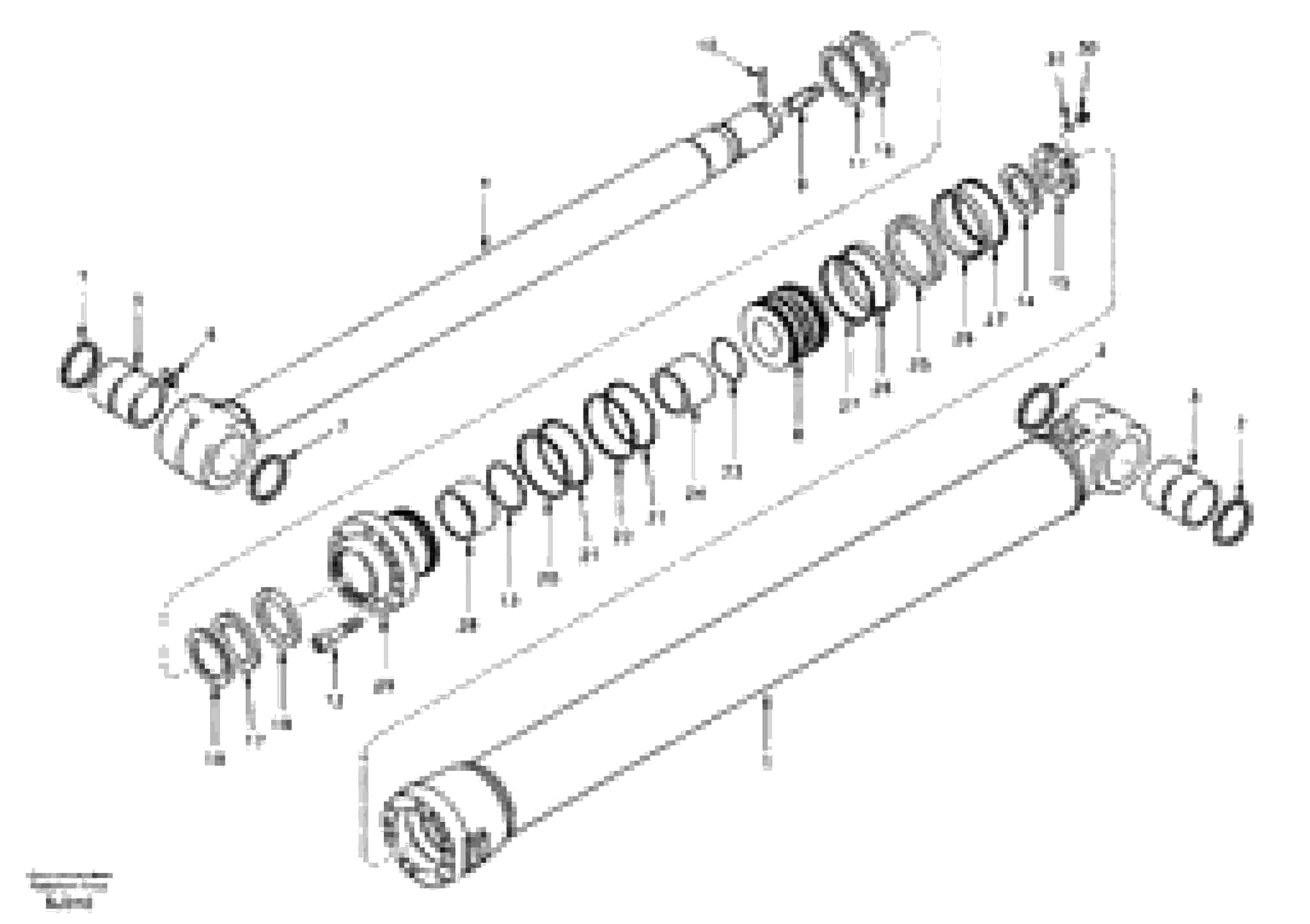 Схема запчастей Volvo EW170 - 31916 Dipper arm cylinder EW170 & EW180 SER NO 3031-