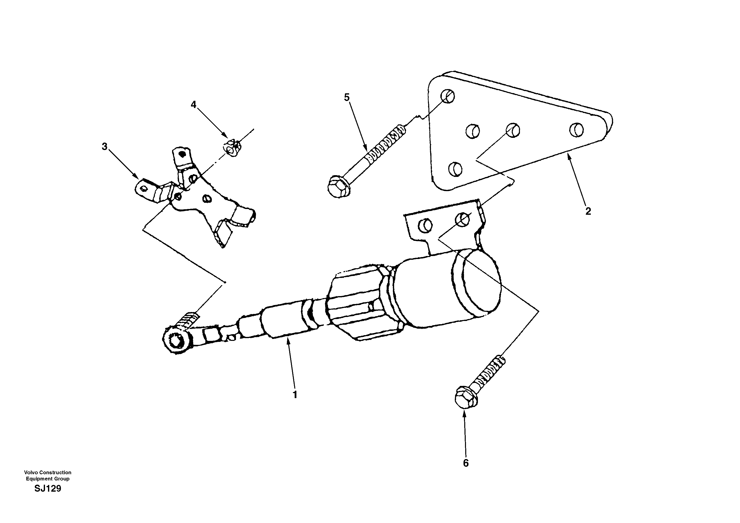 Схема запчастей Volvo EW170 - 16833 Fuel shut-off valve EW170 & EW180 SER NO 3031-