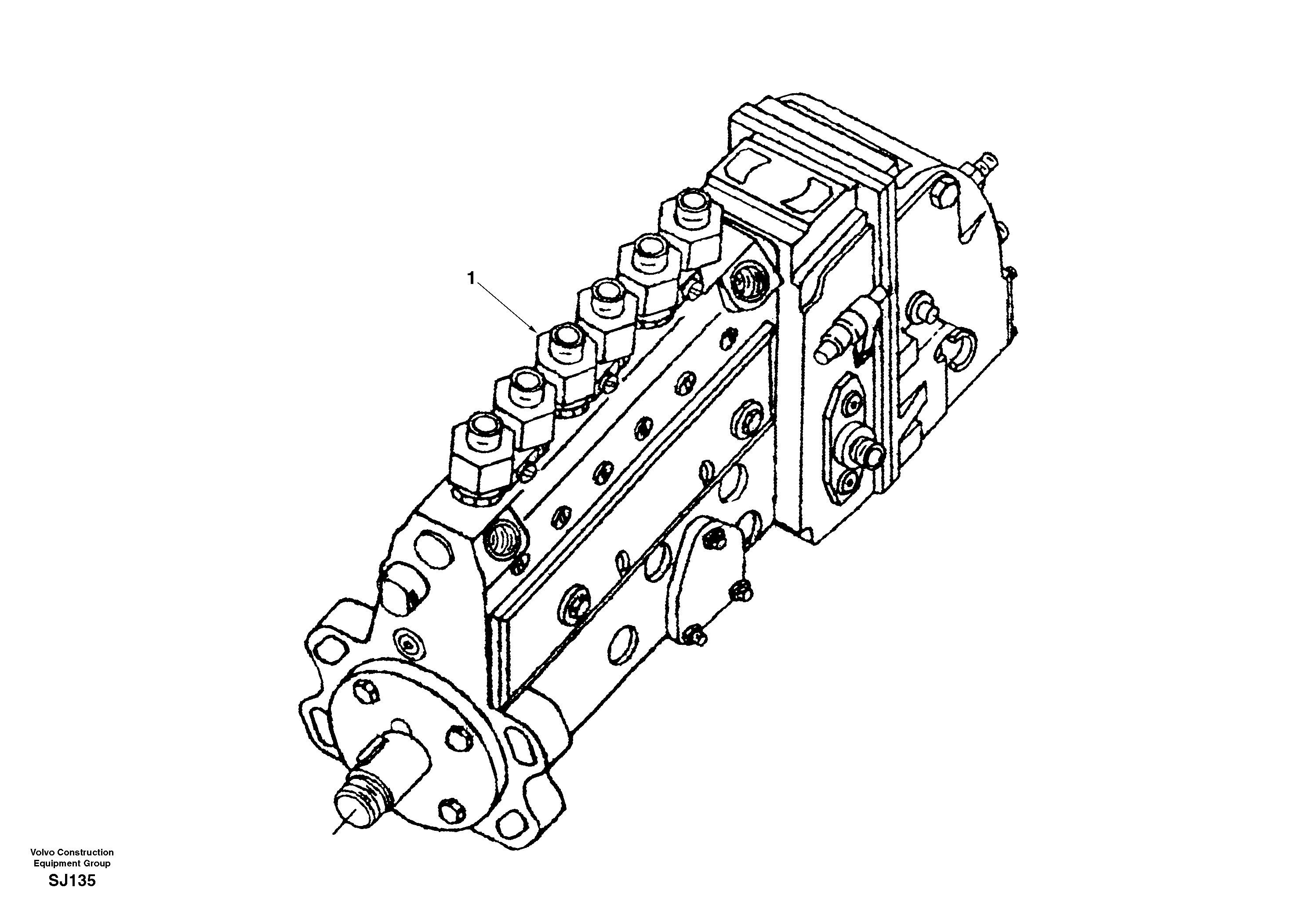 Схема запчастей Volvo EW170 - 26071 Насос EW170 & EW180 SER NO 3031-