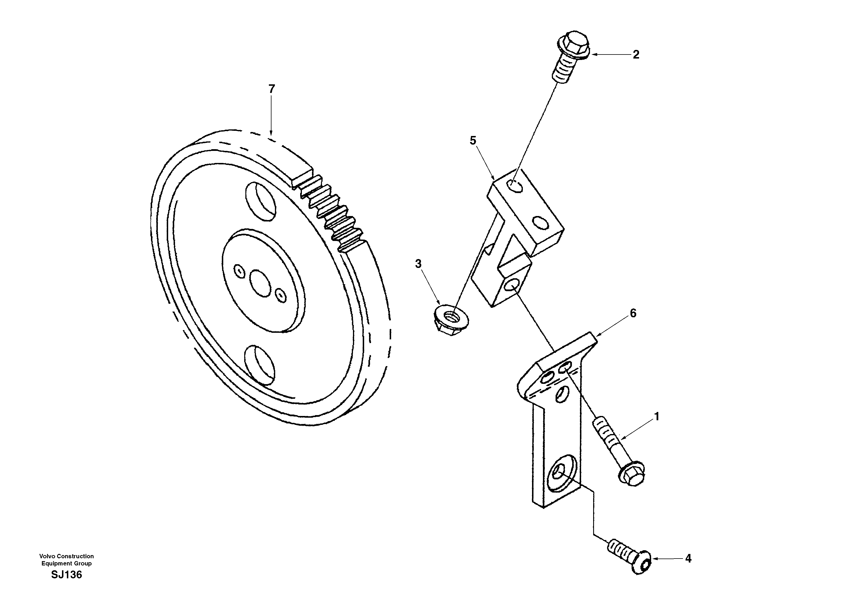 Схема запчастей Volvo EW170 - 26072 Drive for injection pump EW170 & EW180 SER NO 3031-