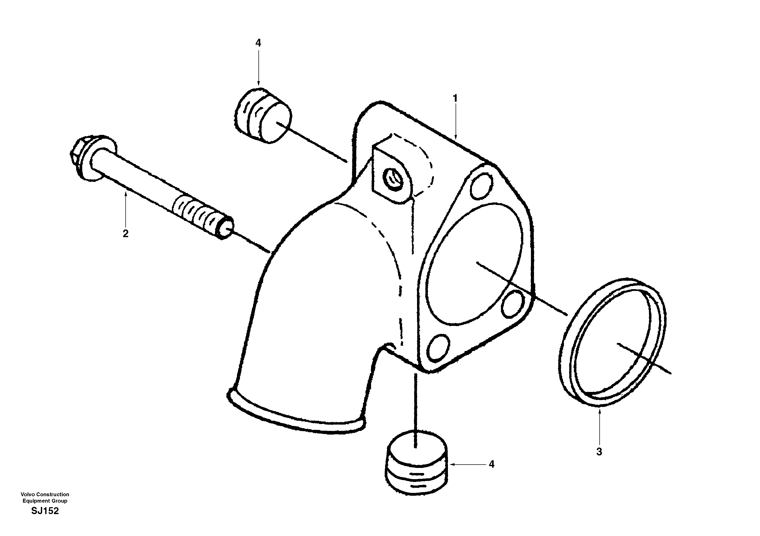 Схема запчастей Volvo EW170 - 40400 Water inlet connection EW170 & EW180 SER NO 3031-