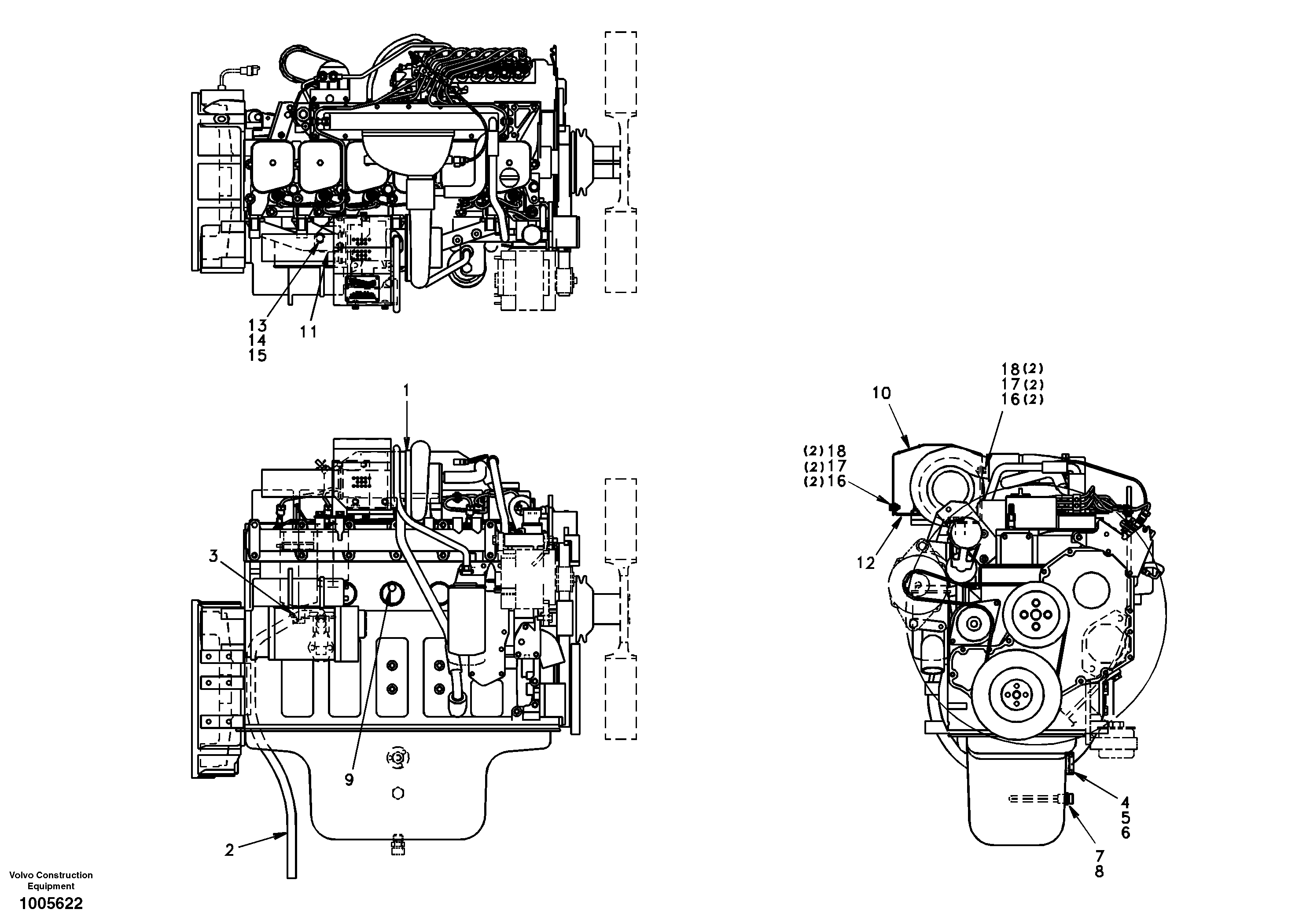 Схема запчастей Volvo EC210 - 73305 Двигатель в сборе EC210