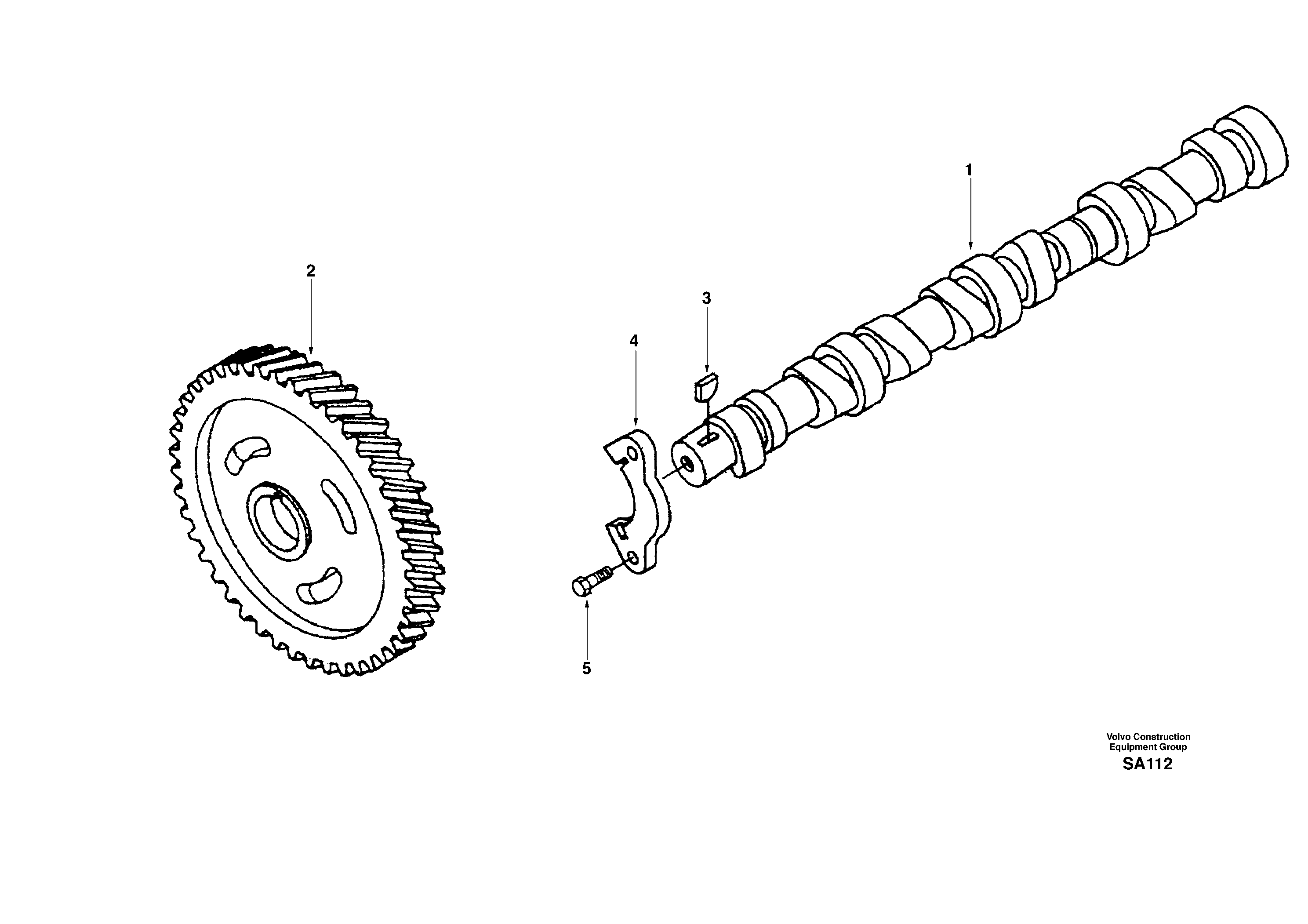 Схема запчастей Volvo EC210 - 17213 Распредвал EC210