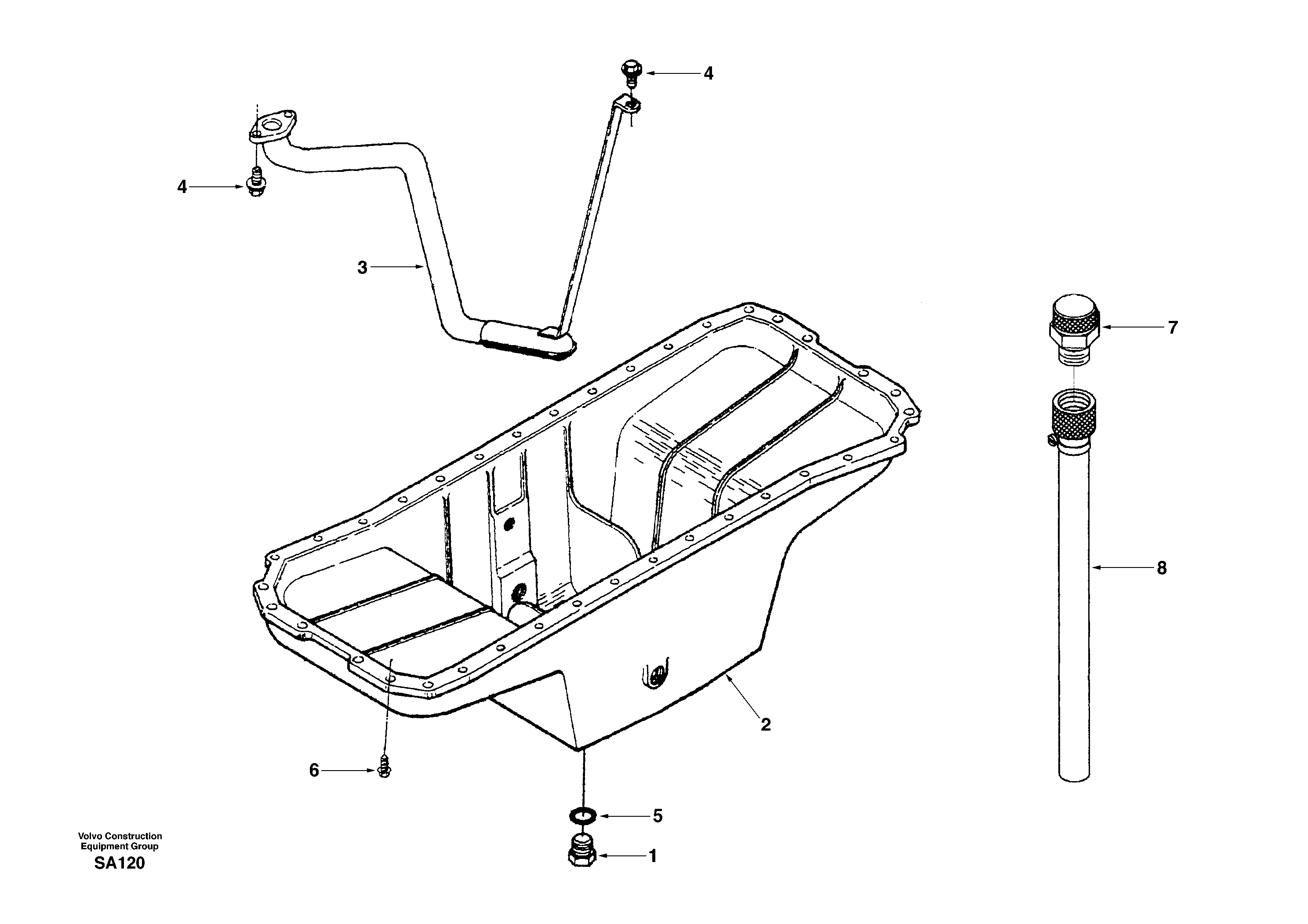 Схема запчастей Volvo EC210 - 17219 Oil sump EC210