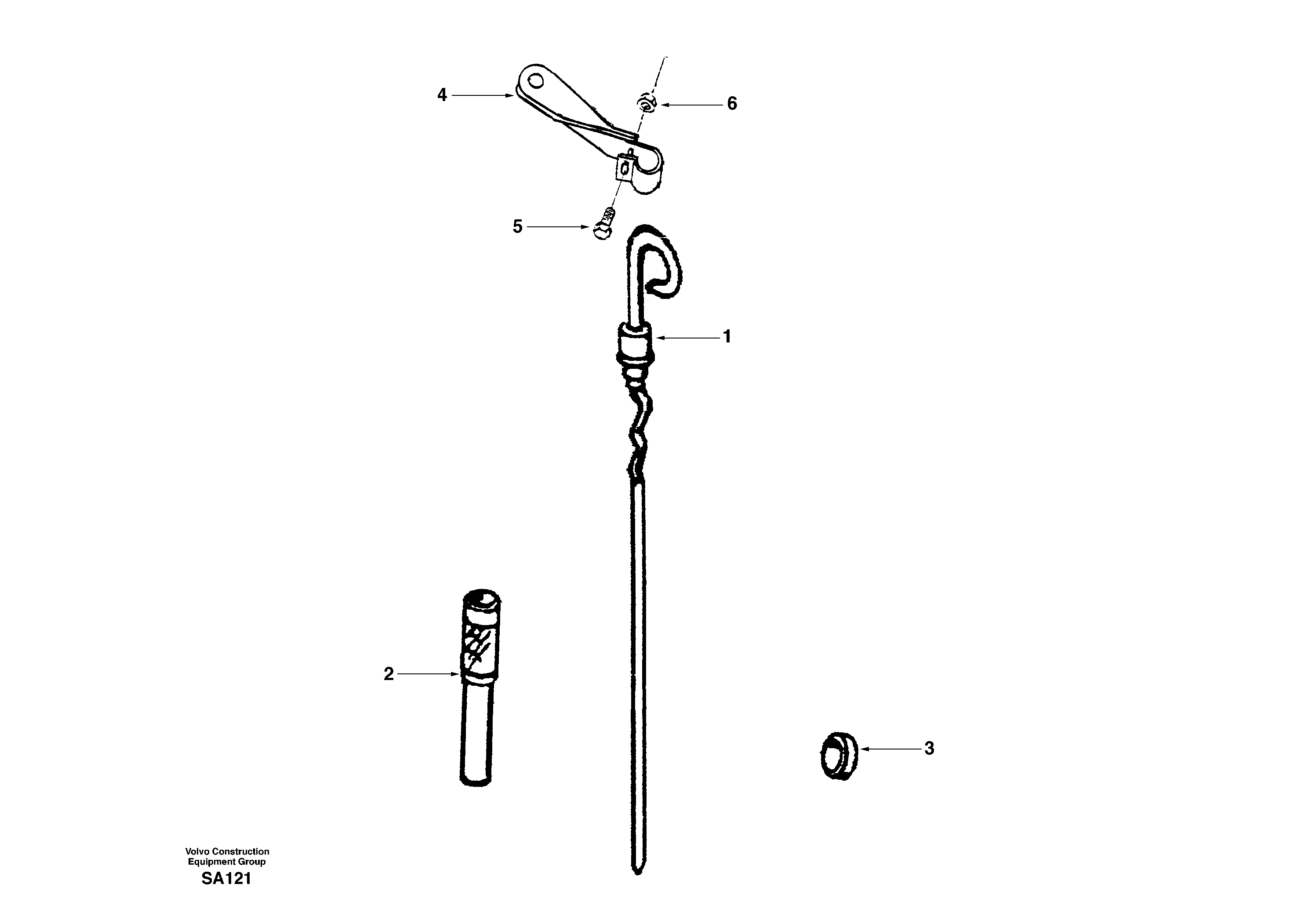 Схема запчастей Volvo EC210 - 17220 Oil dipstick EC210