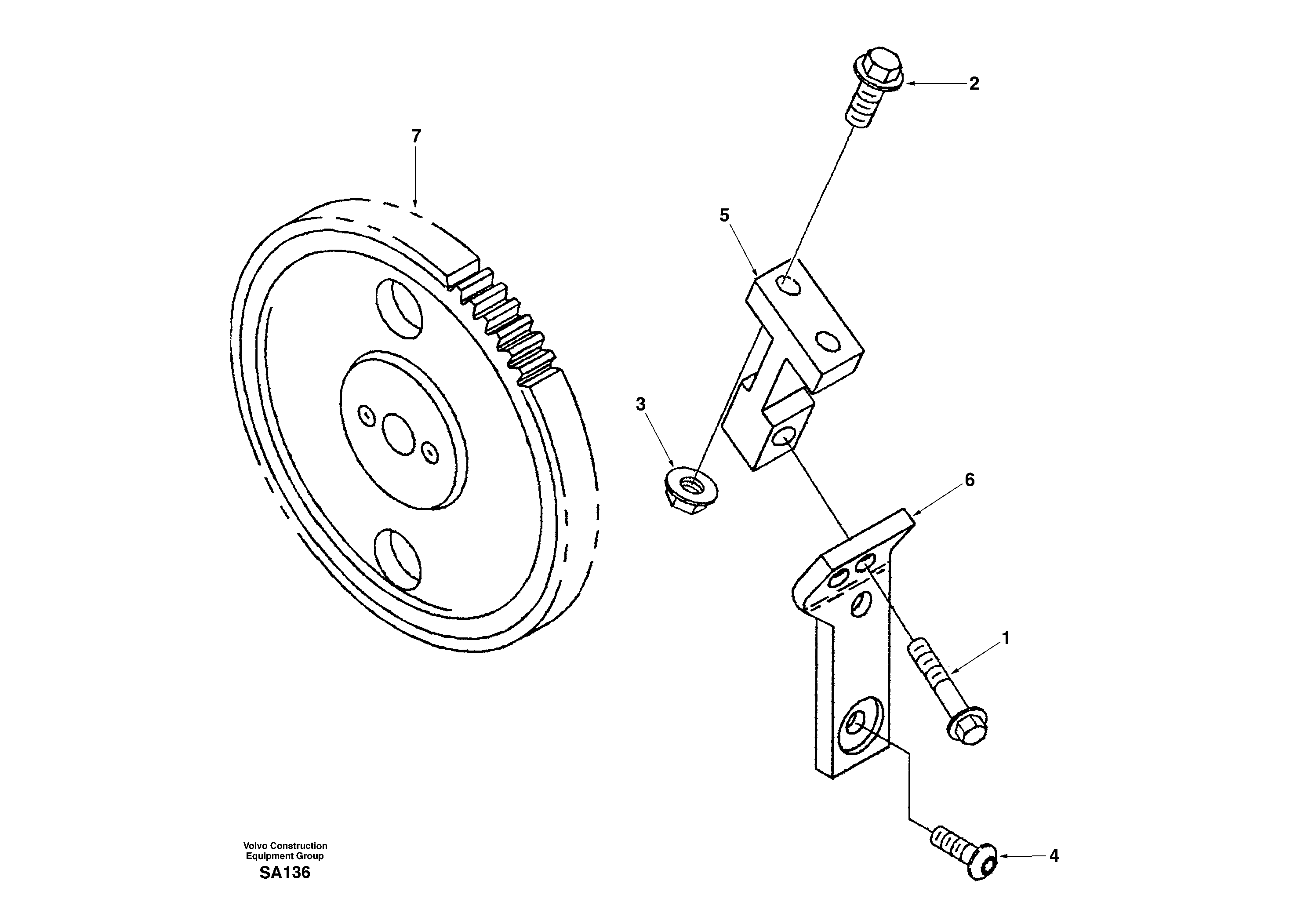 Схема запчастей Volvo EC210 - 17232 Drive for injection pump EC210