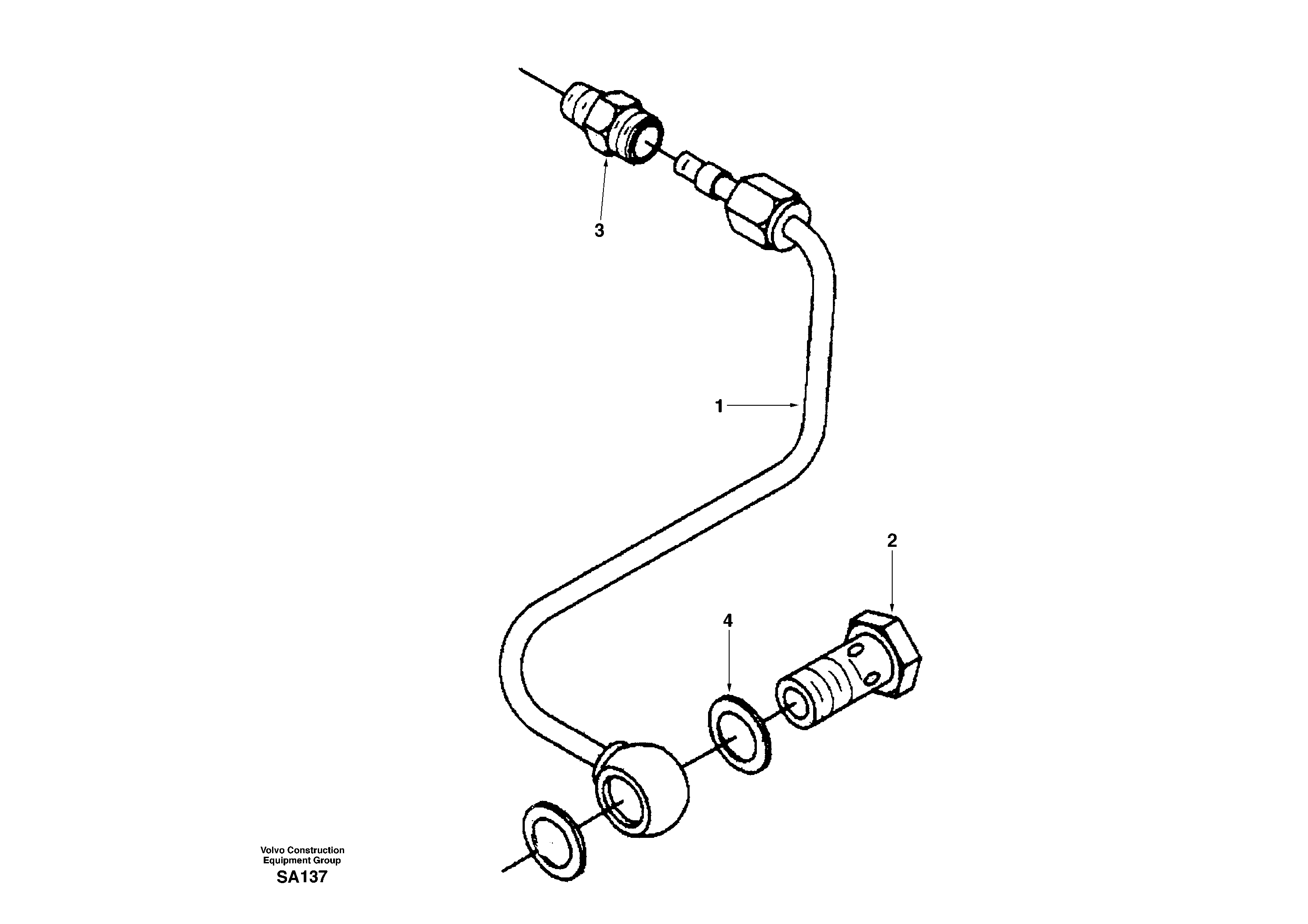 Схема запчастей Volvo EC210 - 17233 Air fuel control, plumbing EC210