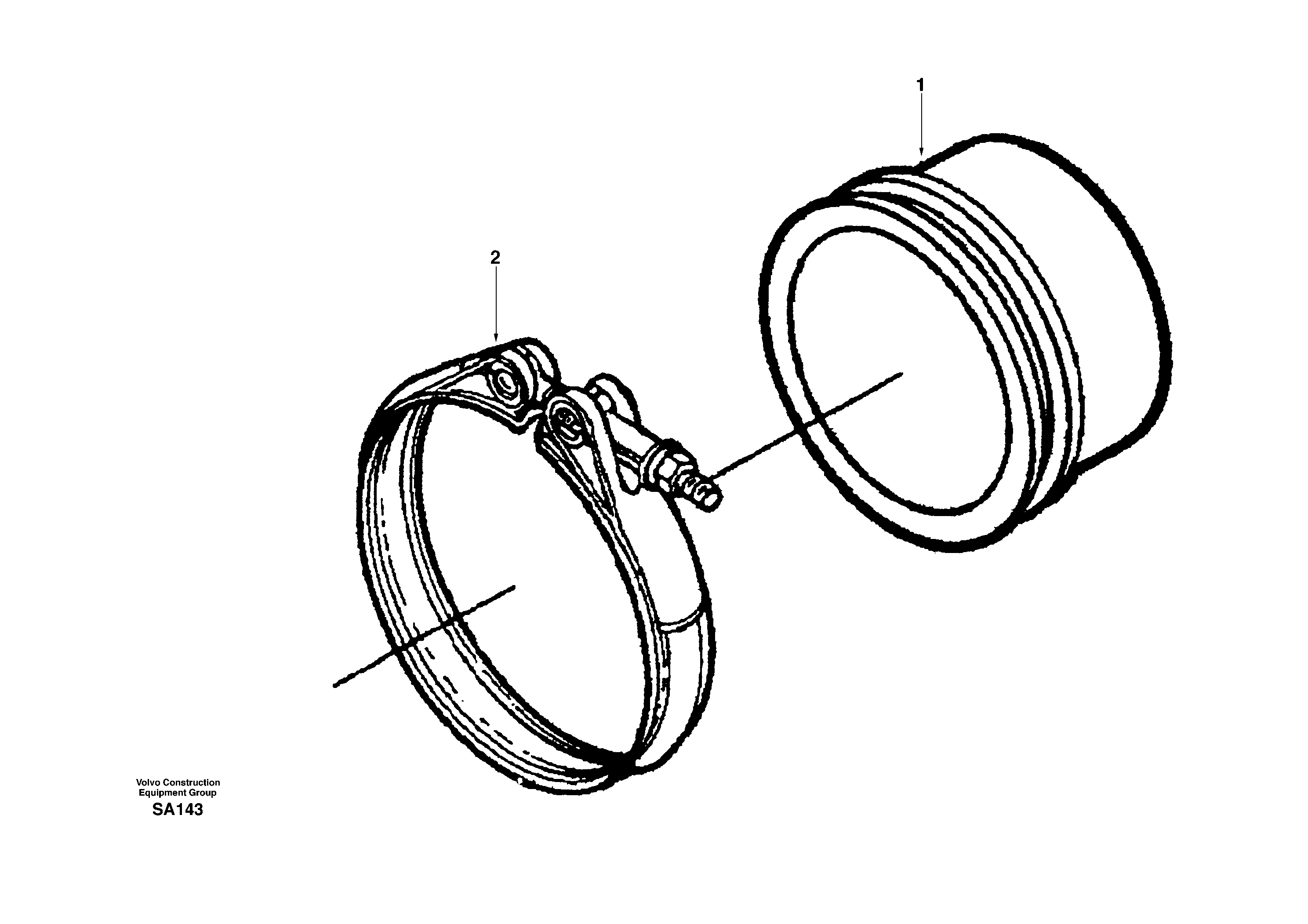 Схема запчастей Volvo EC210 - 17235 Exhaust connection EC210