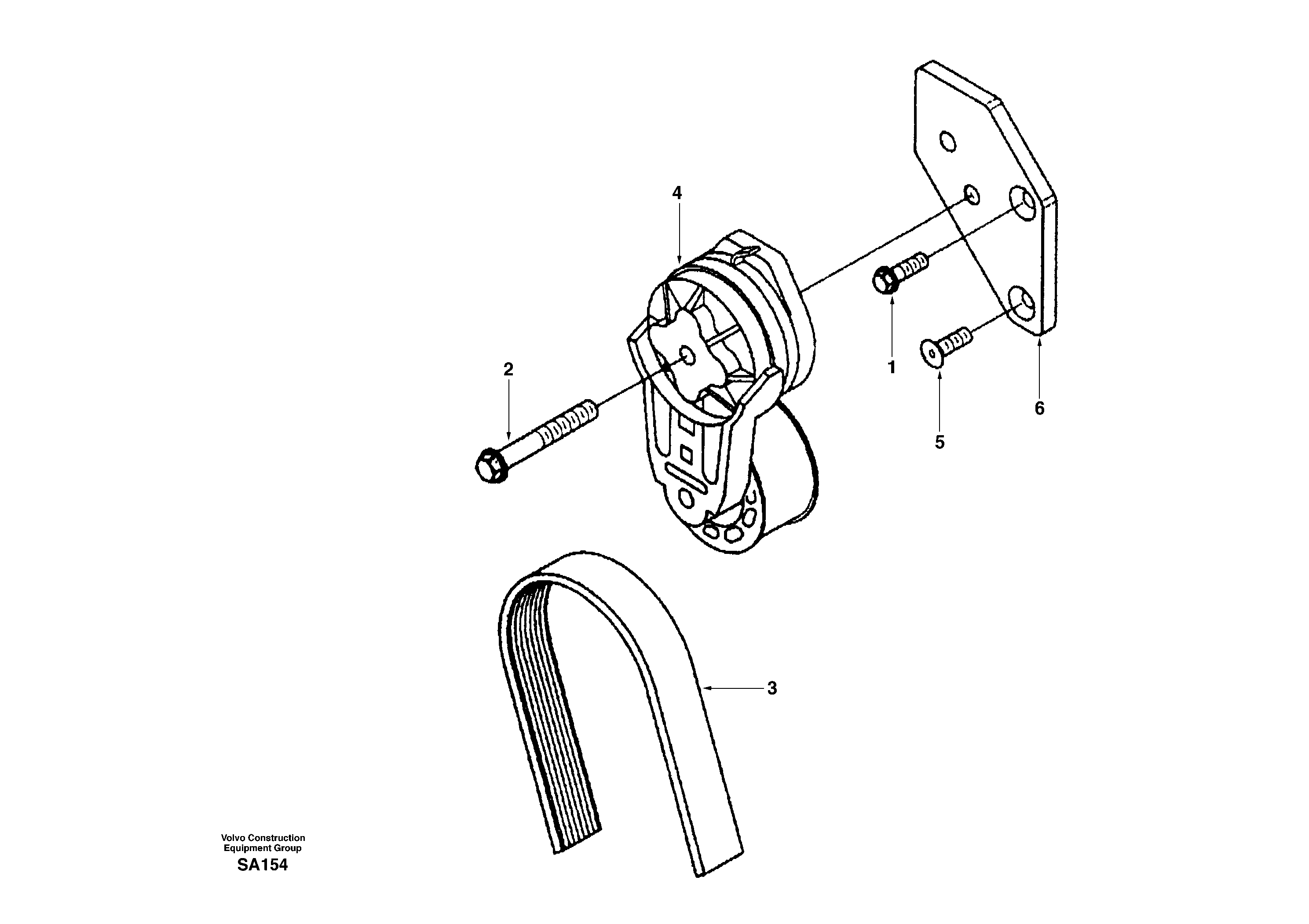 Схема запчастей Volvo EC210 - 30139 Automatic belt tensioner with fitting parts EC210