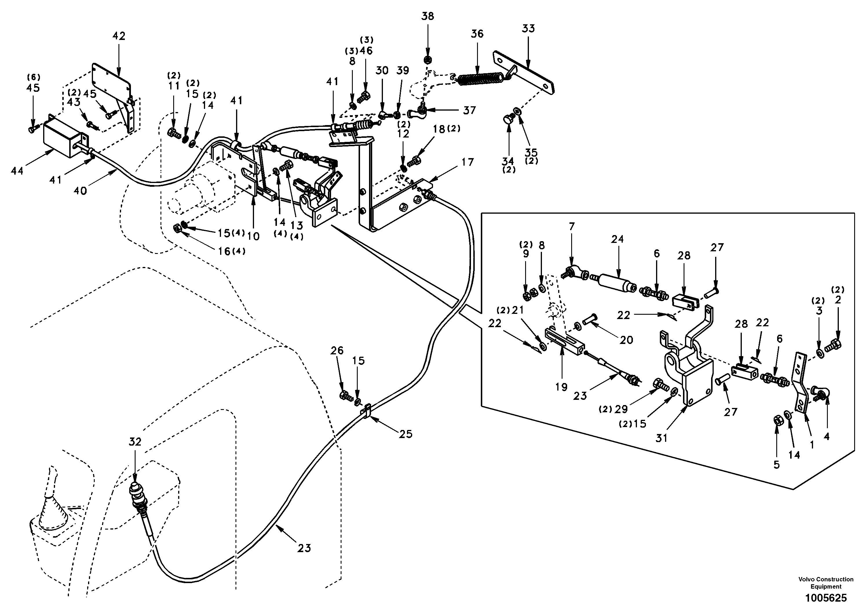 Схема запчастей Volvo EC210 - 47482 Speed control EC210