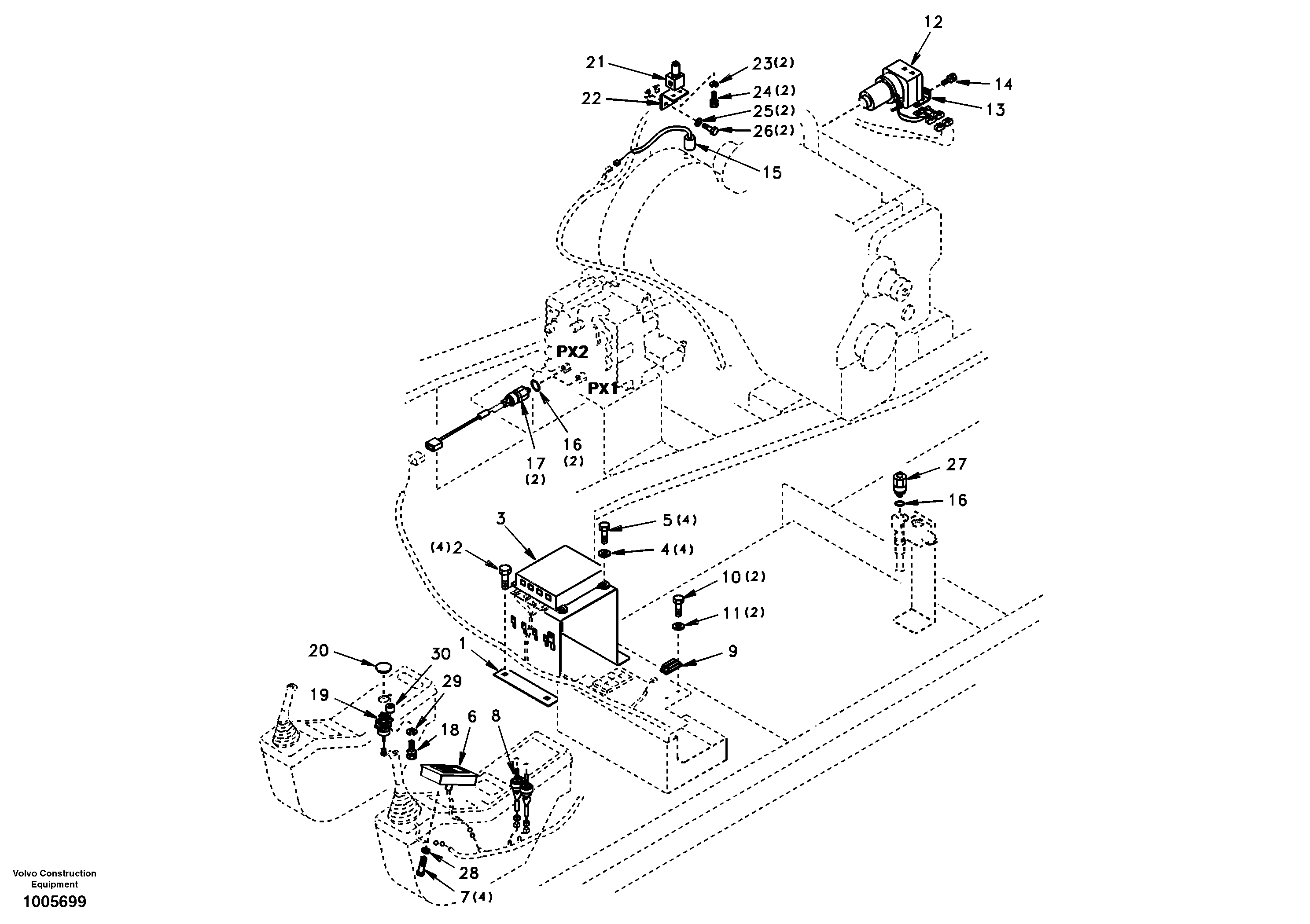 Схема запчастей Volvo EC210 - 101564 Automatic Speed control EC210