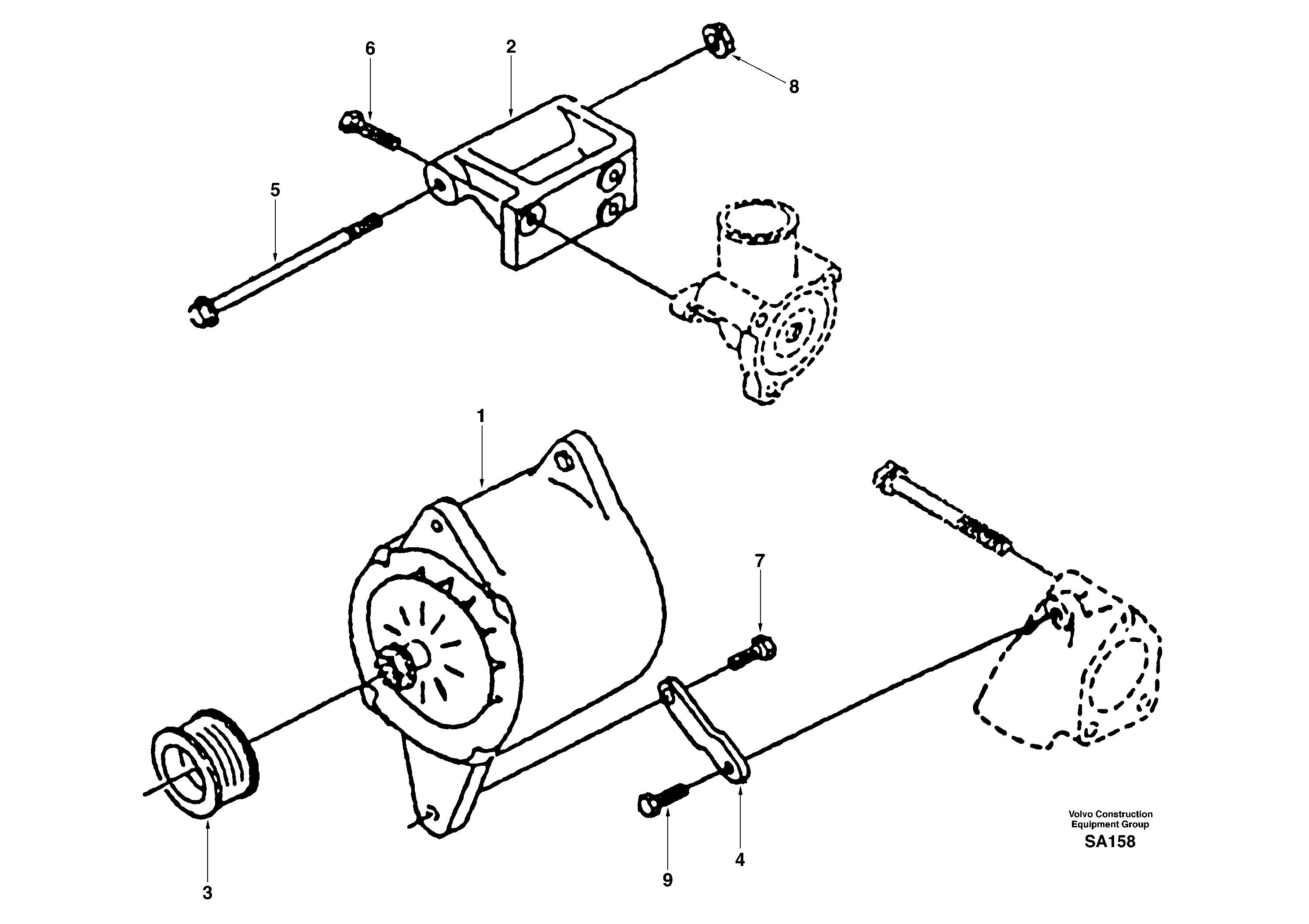 Схема запчастей Volvo EC210 - 47483 Alternator with assembling details EC210