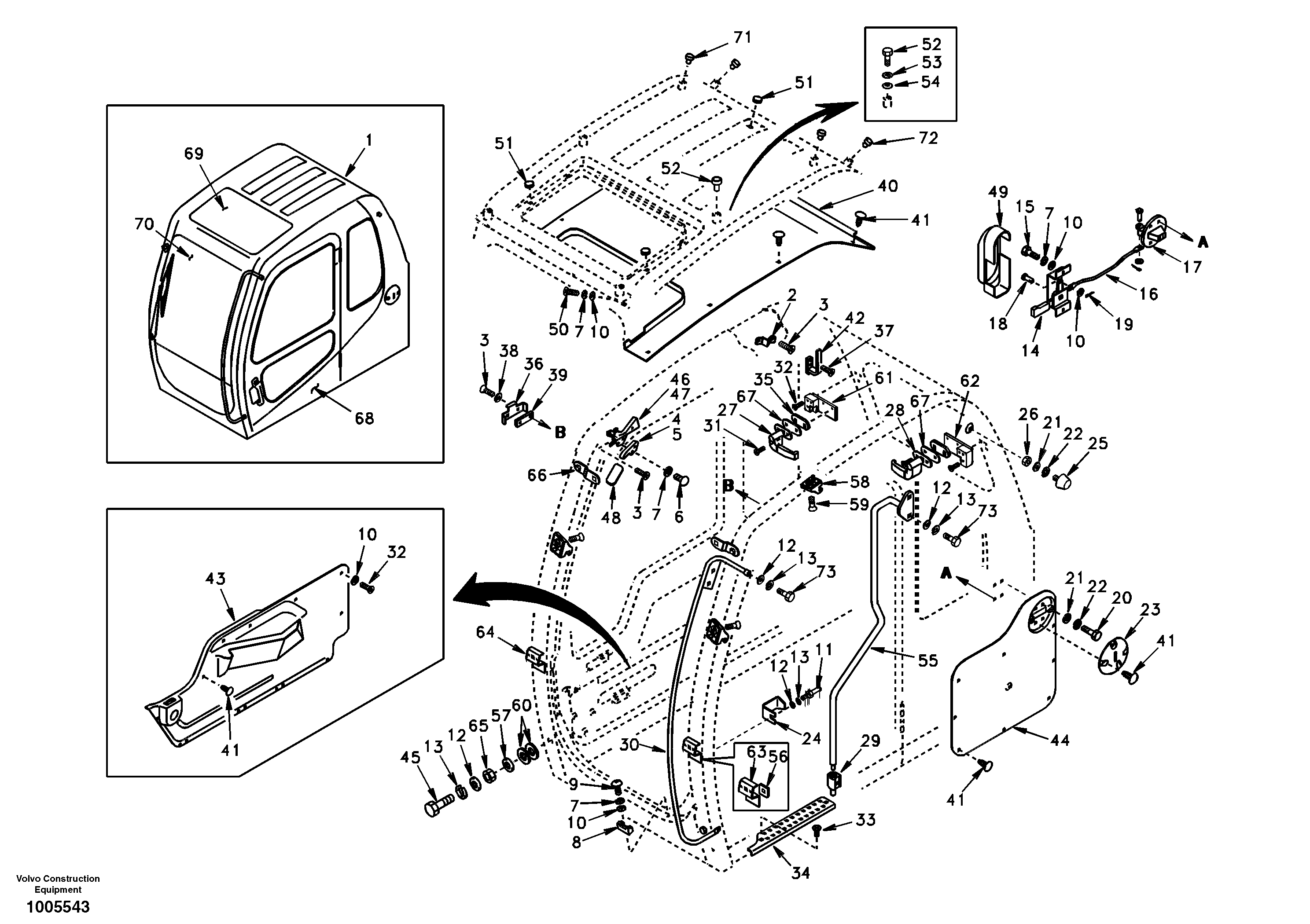 Схема запчастей Volvo EC210 - 5592 Operators cab EC210