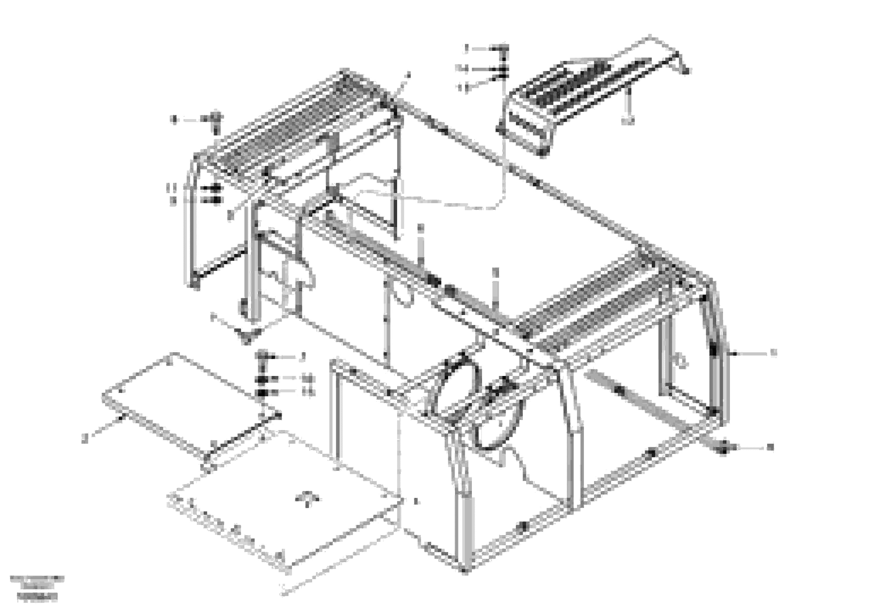 Схема запчастей Volvo EC210 - 5595 Cowl frame, cover and hood EC210