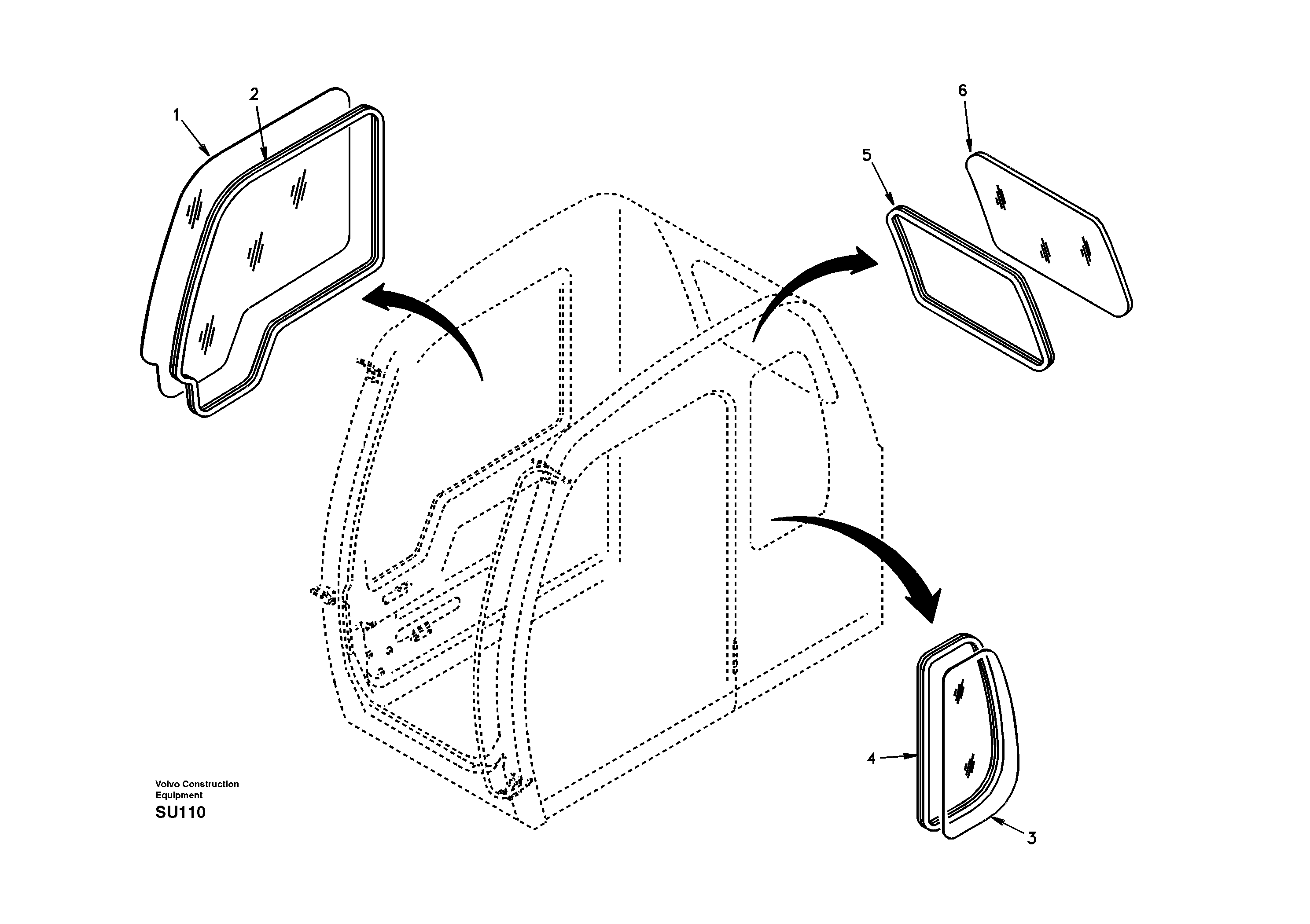 Схема запчастей Volvo EC210 - 17977 Windows EC210 APPENDIX FORESTRY VERSION