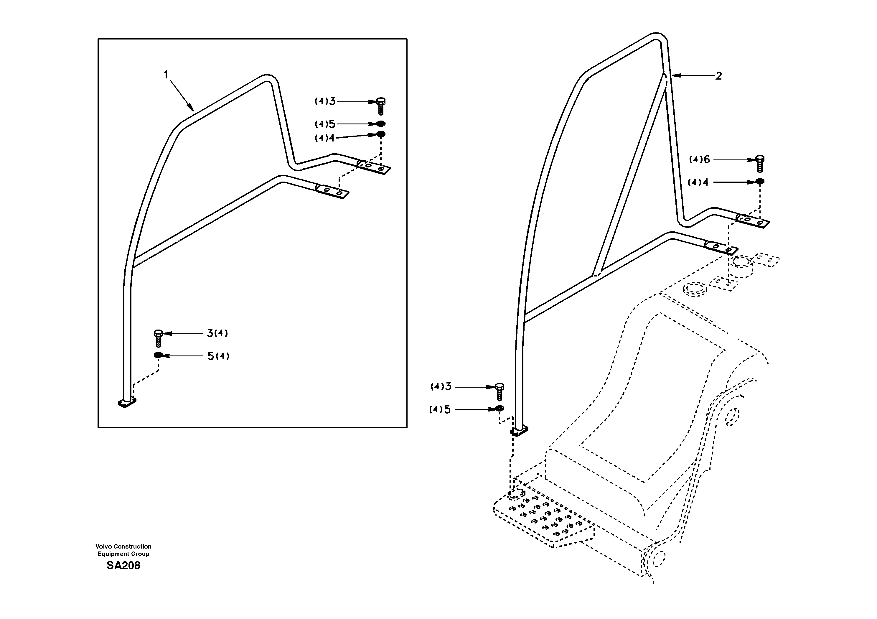 Схема запчастей Volvo EC210 - 27770 Перила EC210