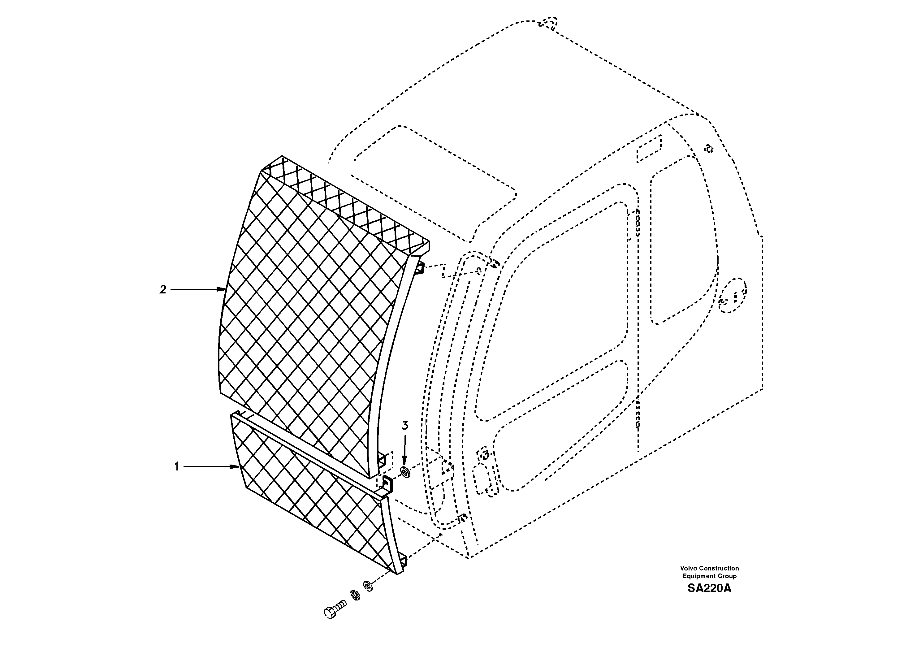 Схема запчастей Volvo EC210 - 17548 Windshield protection EC210