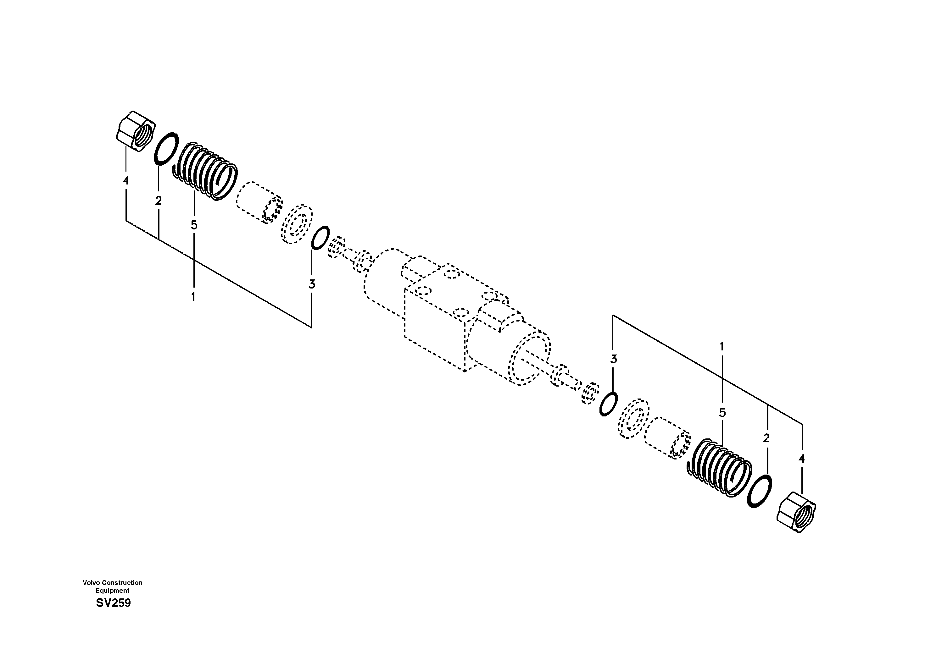 Схема запчастей Volvo EC460B - 104340 Working hydraulic, solenoid valve EC460B