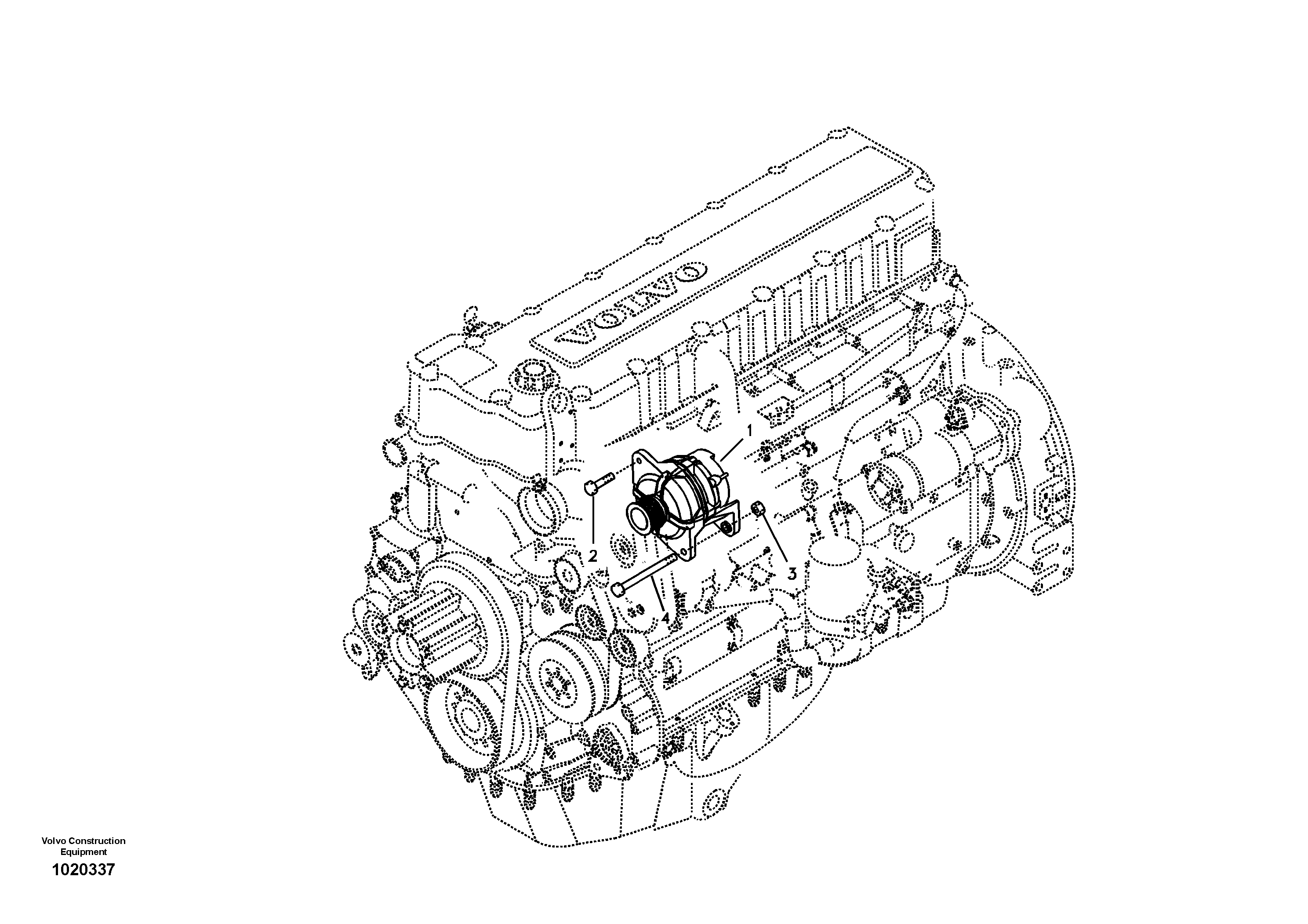 Схема запчастей Volvo EC460B - 103758 Alternator with assembling details EC460B SER NO INT 11515- EU&NA 80001-