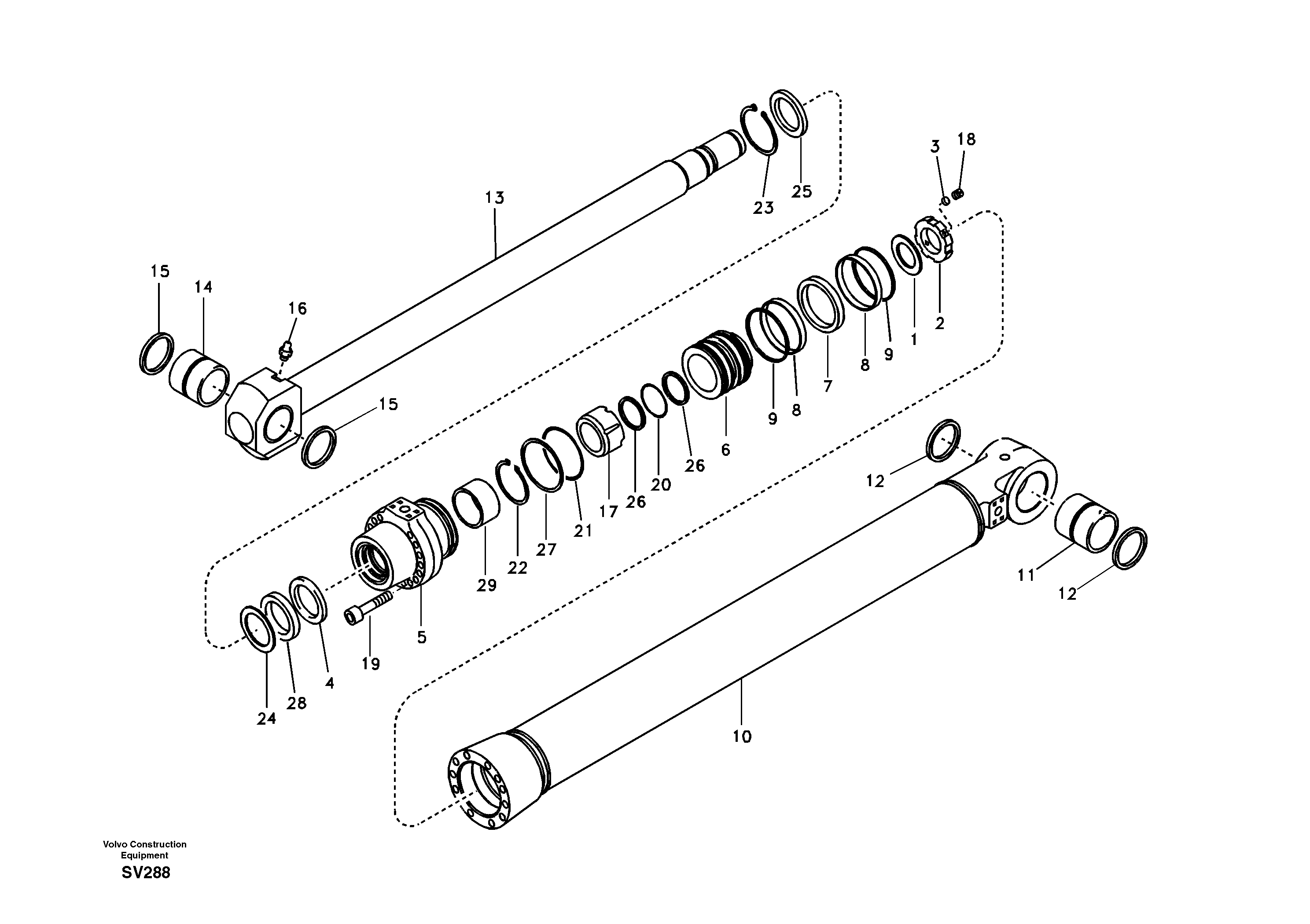 Схема запчастей Volvo EC460B - 90274 Цилиндр ковша EC460B