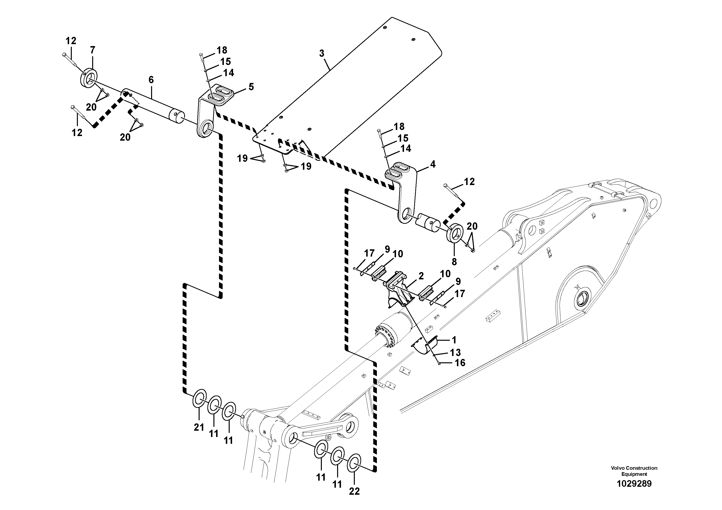 Схема запчастей Volvo EC460B - 22138 Protecting plate EC460B SER NO INT 11515- EU&NA 80001-