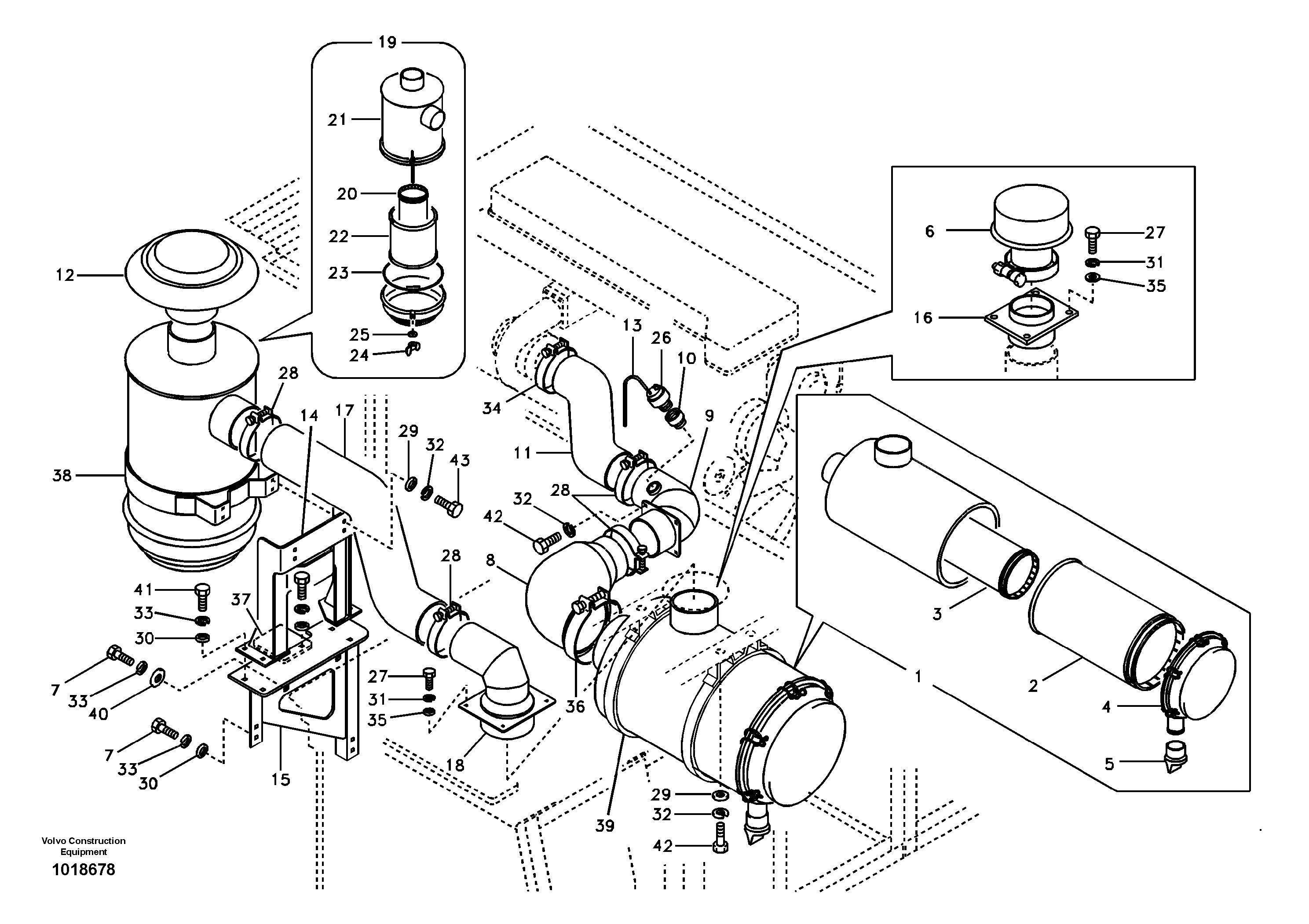 Схема запчастей Volvo EC460B - 90513 Система впуска EC460B