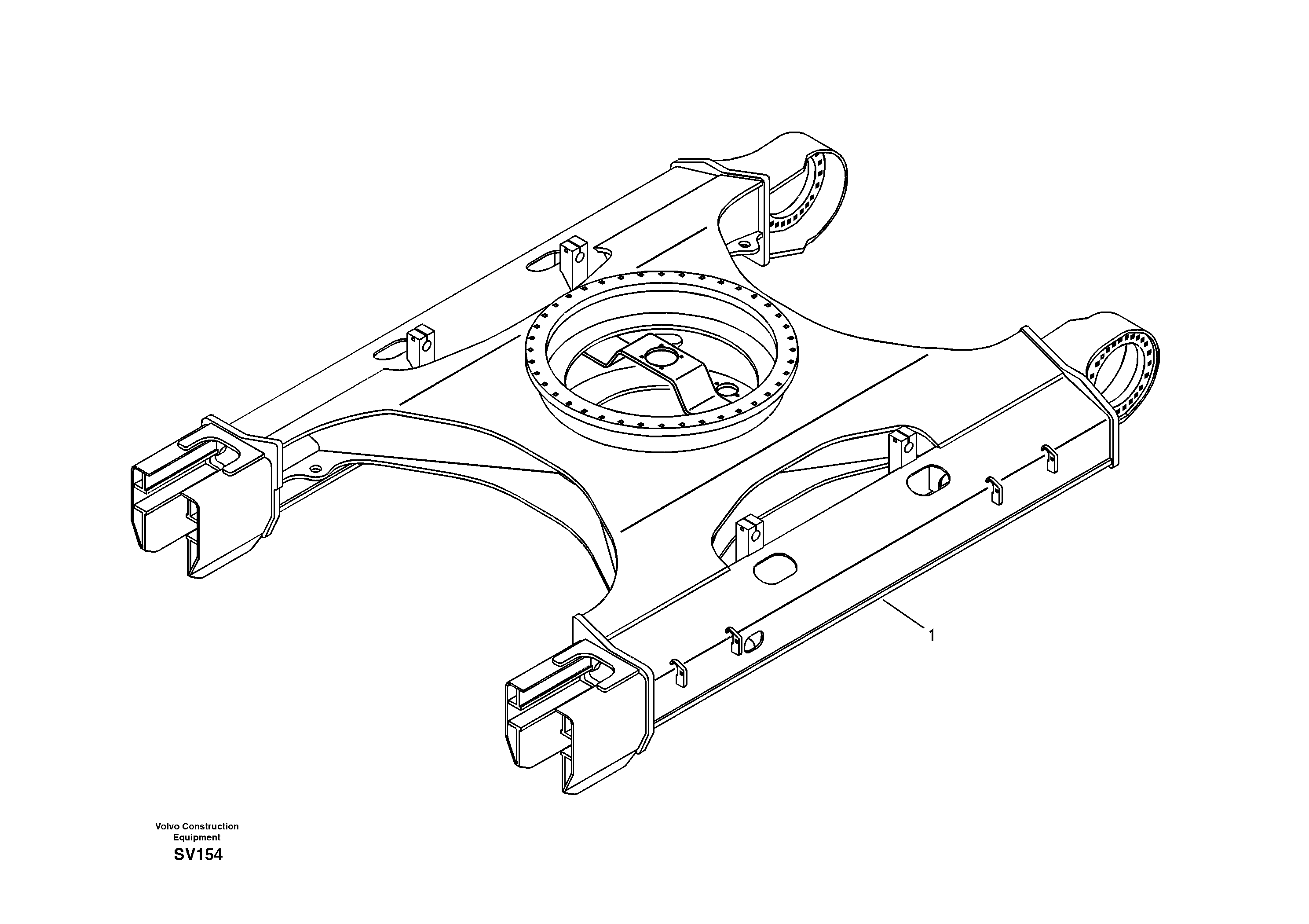 Схема запчастей Volvo EC460B - 9431 Рама экскаватора (ходовой части, шасси) EC460B SER NO INT 11515- EU&NA 80001-