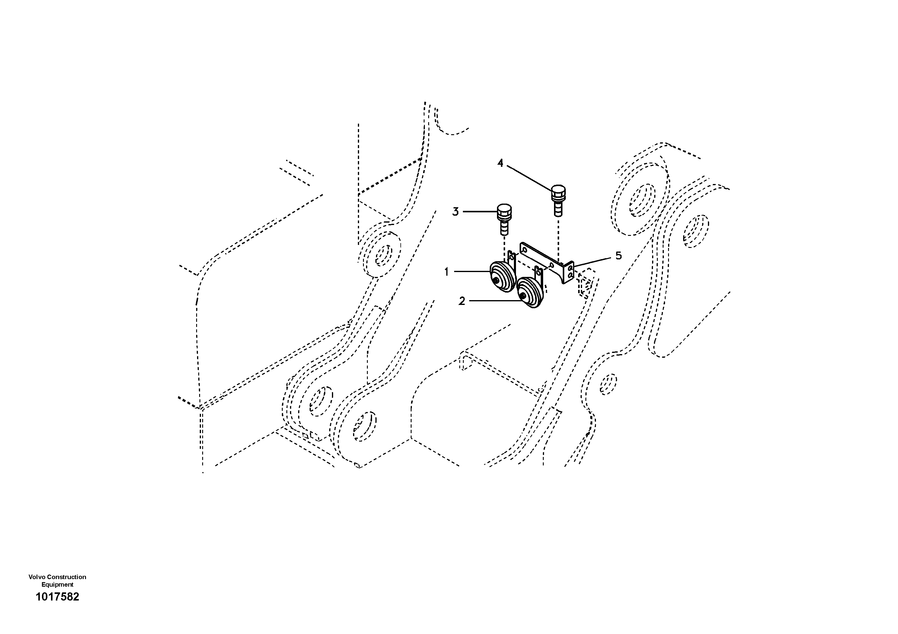 Схема запчастей Volvo EC460B - 23301 Horn EC460B