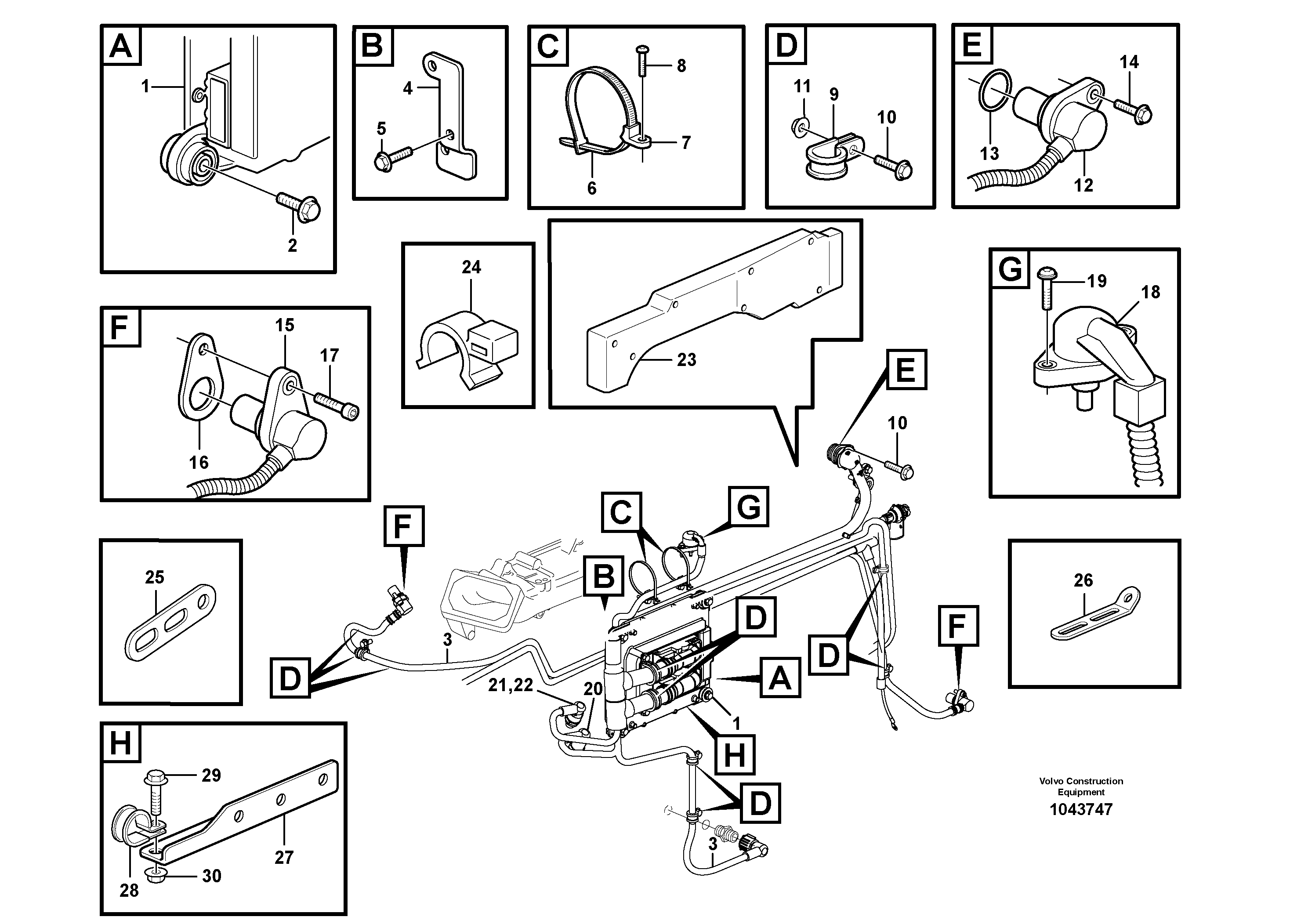 Схема запчастей Volvo EC460B - 82290 Cable harness, engine EC460B PRIME S/N 15001-/85001-