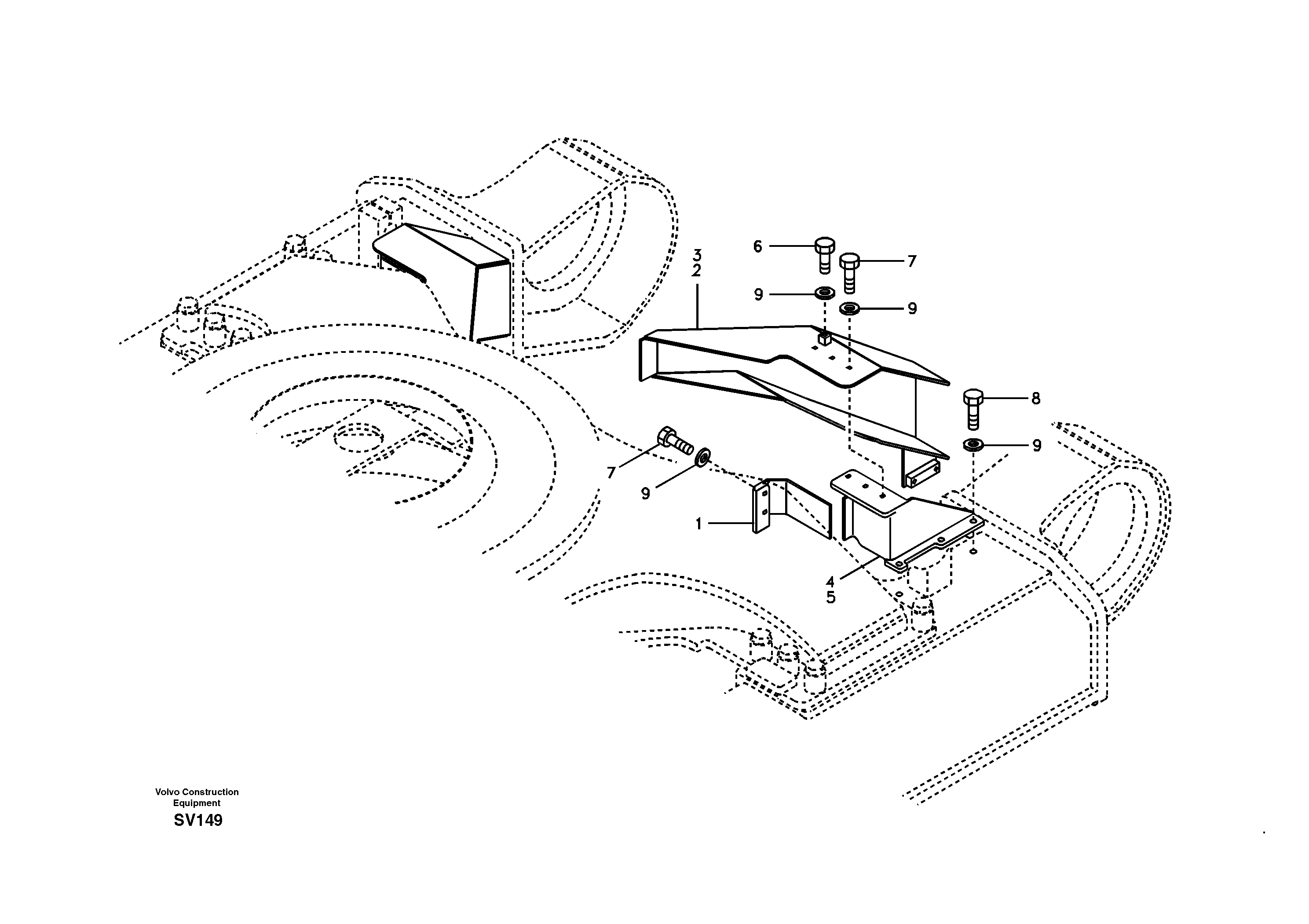 Схема запчастей Volvo EC460B - 10614 Protecting Plate, Retractable EC460B