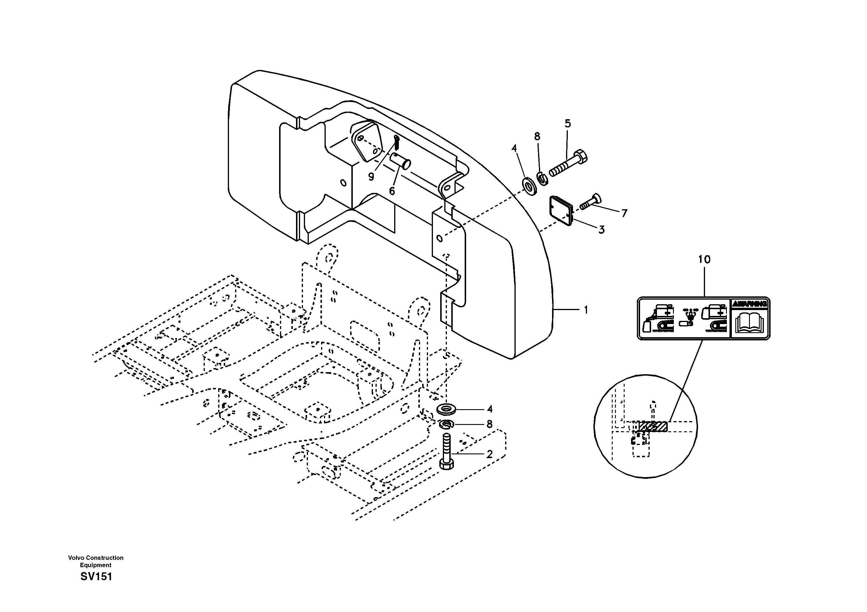 Схема запчастей Volvo EC460B - 36580 Counterweights, Removal EC460B