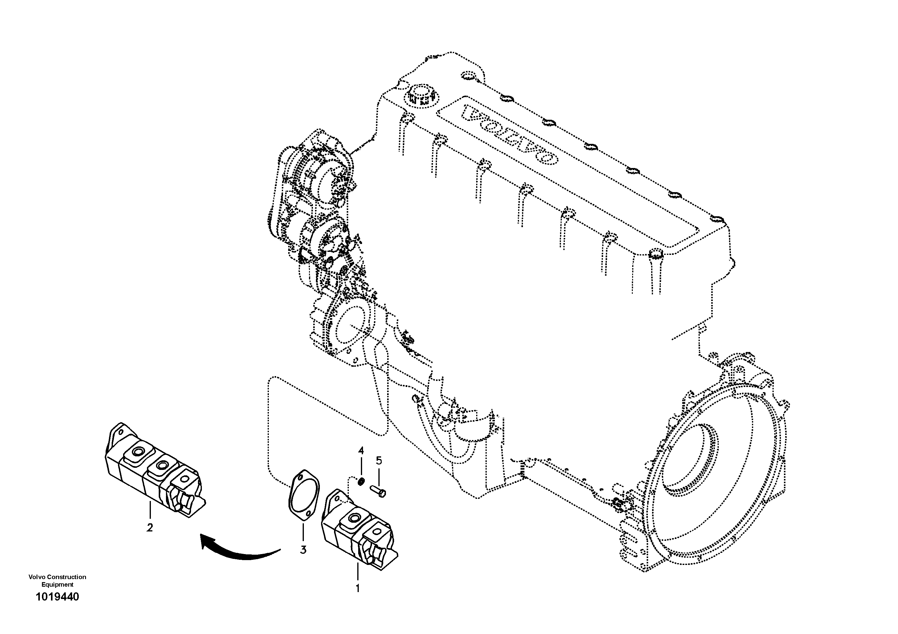 Схема запчастей Volvo EC460B - 11062 Гидравлика, установка насоса масляного охлаждения EC460B SER NO INT 11515- EU&NA 80001-