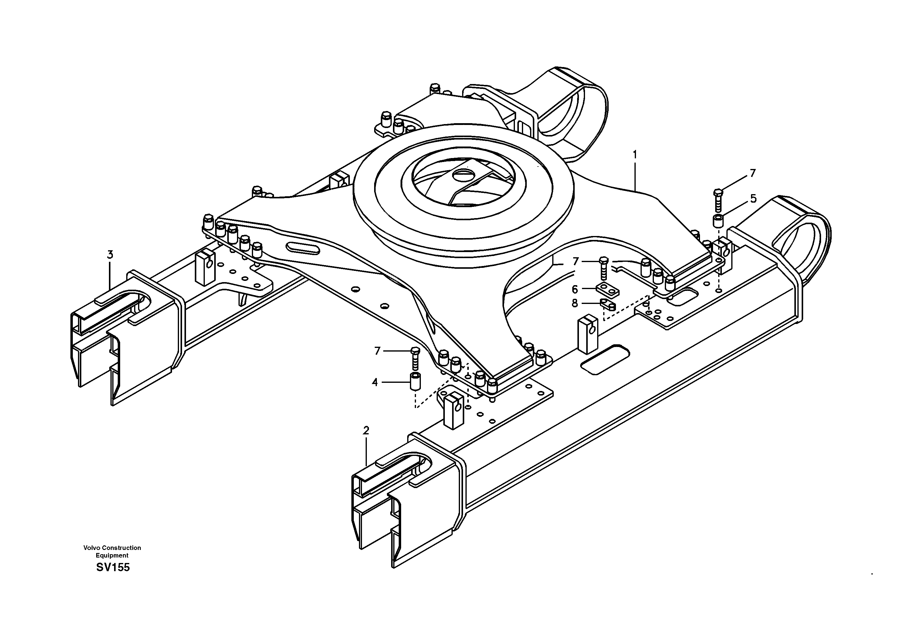 Схема запчастей Volvo EC460B - 68506 Undercarriage Frame, Retractable EC460B