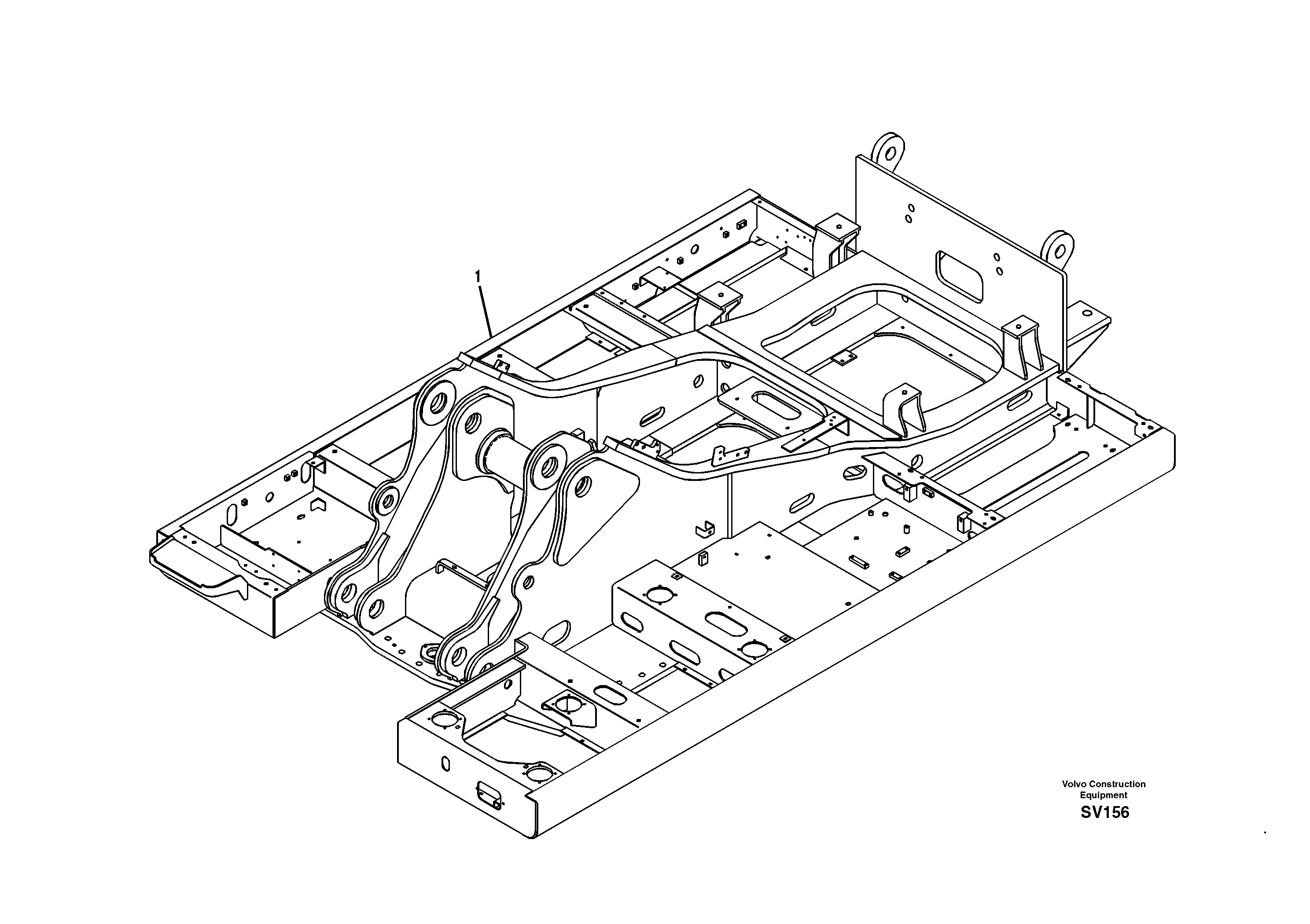 Схема запчастей Volvo EC460B - 71600 Upper frame EC460B