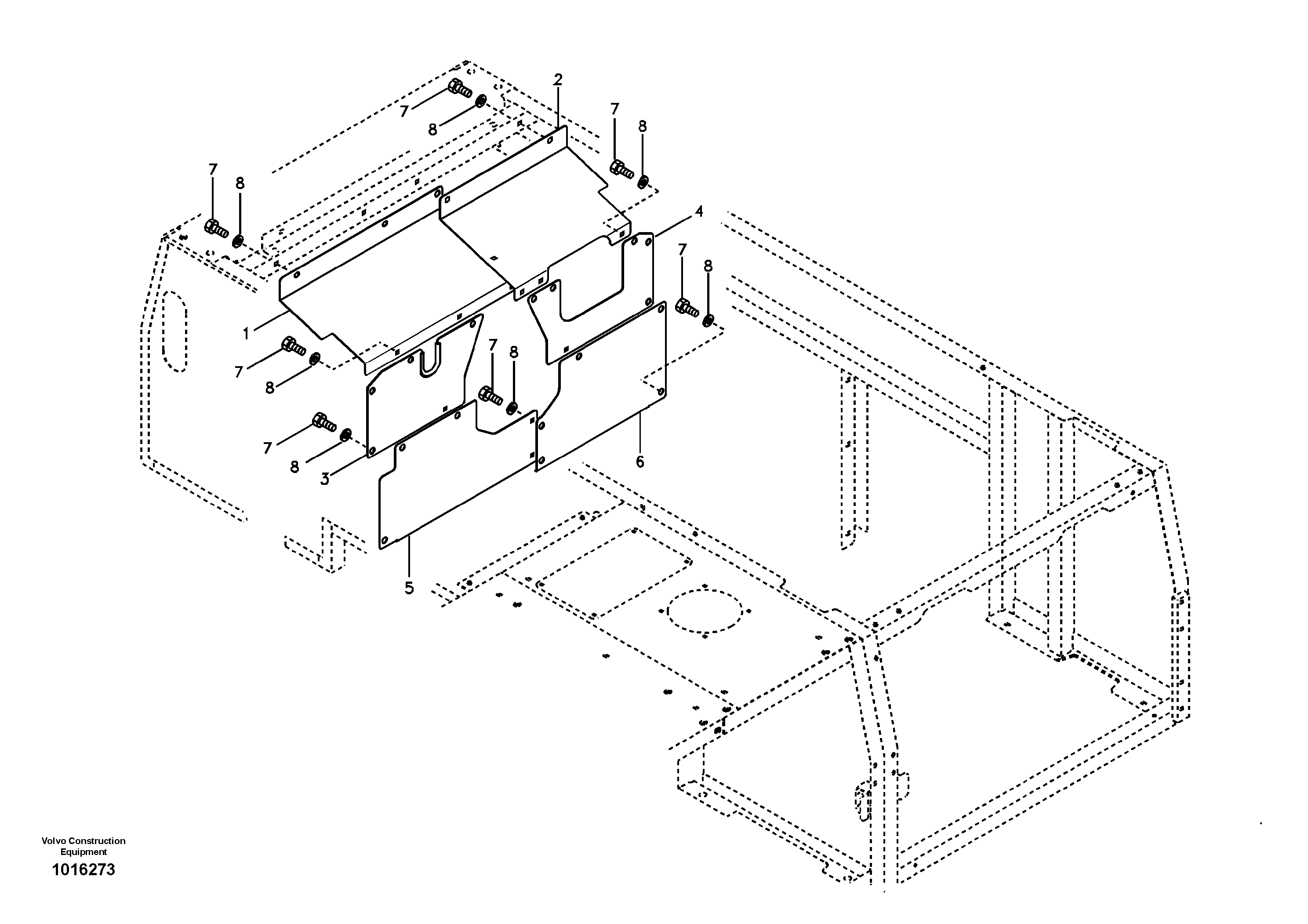 Схема запчастей Volvo EC460B - 18944 Cover, main pump EC460B