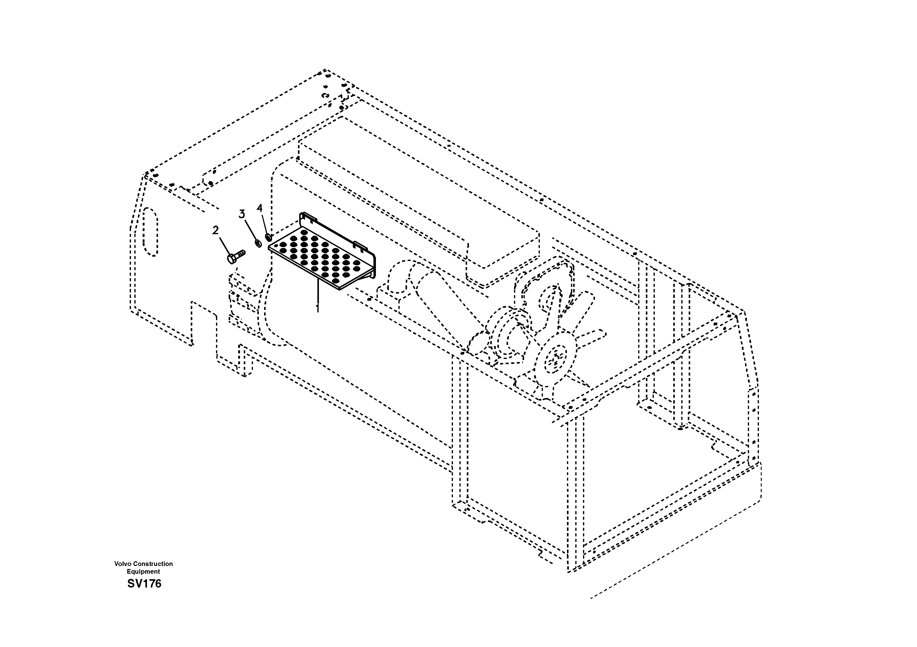 Схема запчастей Volvo EC460B - 24258 Foot Steps, Engine Room EC460B