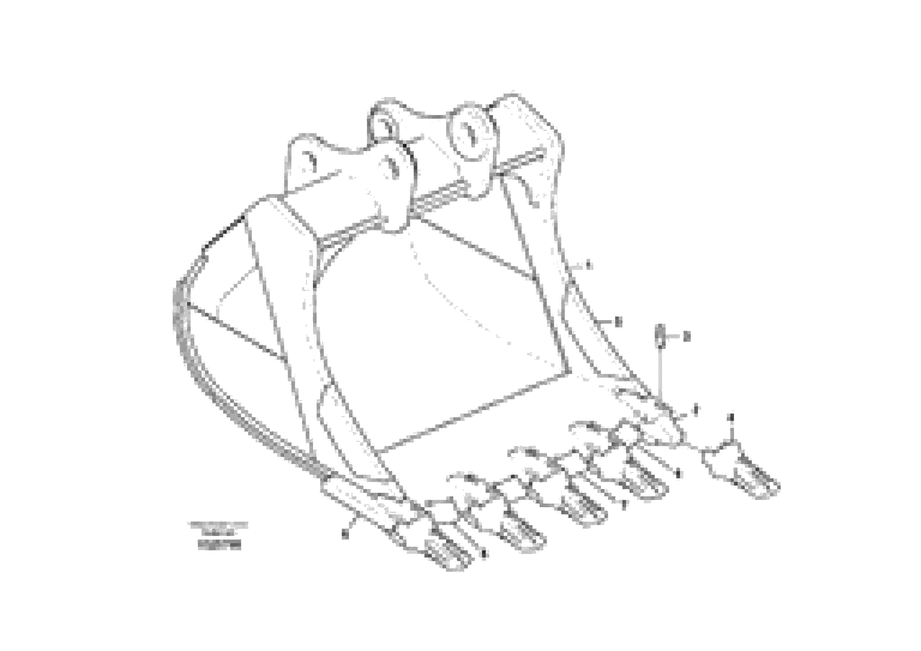 Схема запчастей Volvo EC460B - 53745 Ковш ATTACHMENTS ATTACHMENTS EXCAVATORS BUCKETS&HAMMERS, GEN. B/C