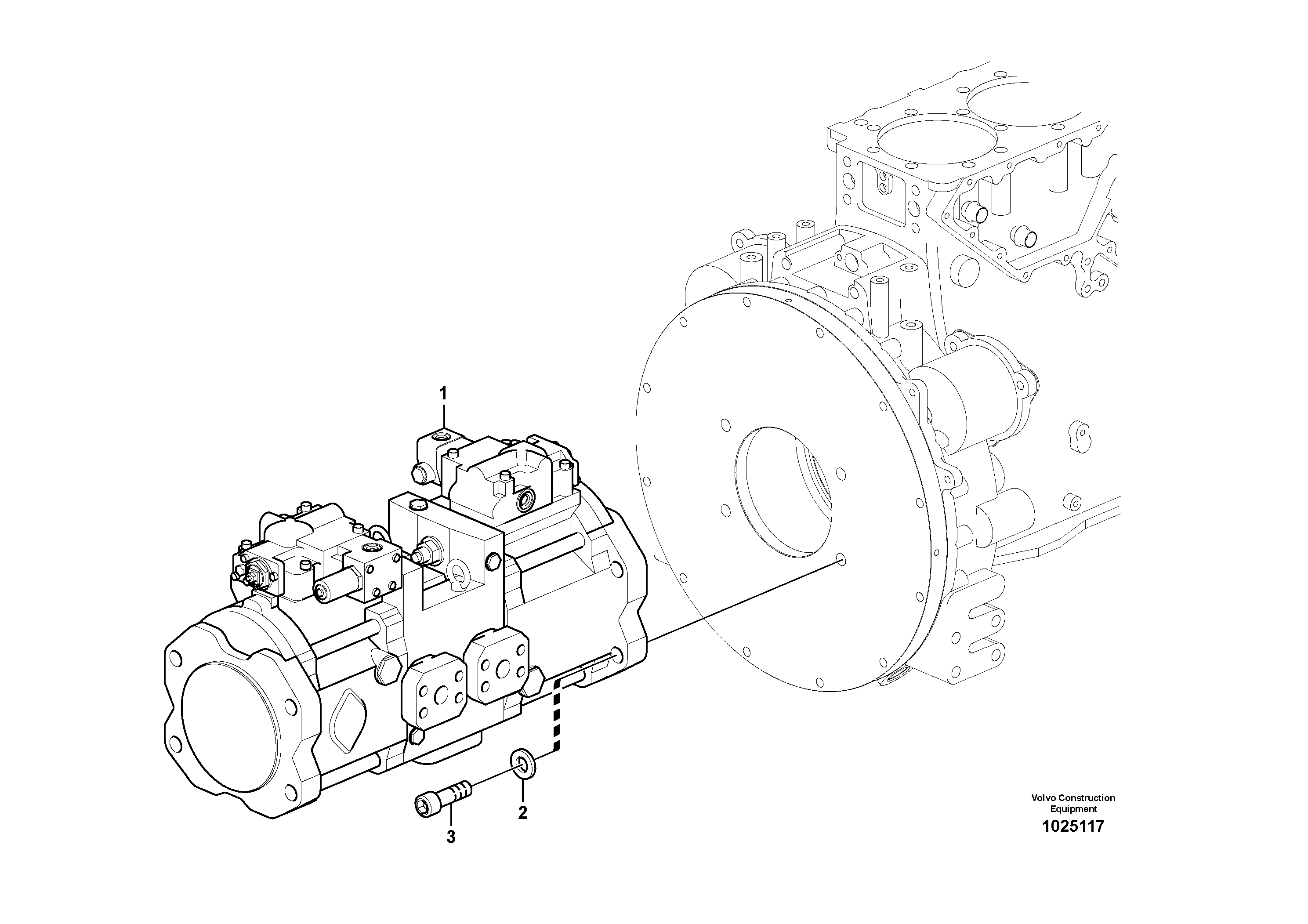 Схема запчастей Volvo EC460B - 48918 Pump installation EC460B PRIME S/N 15001-/85001-