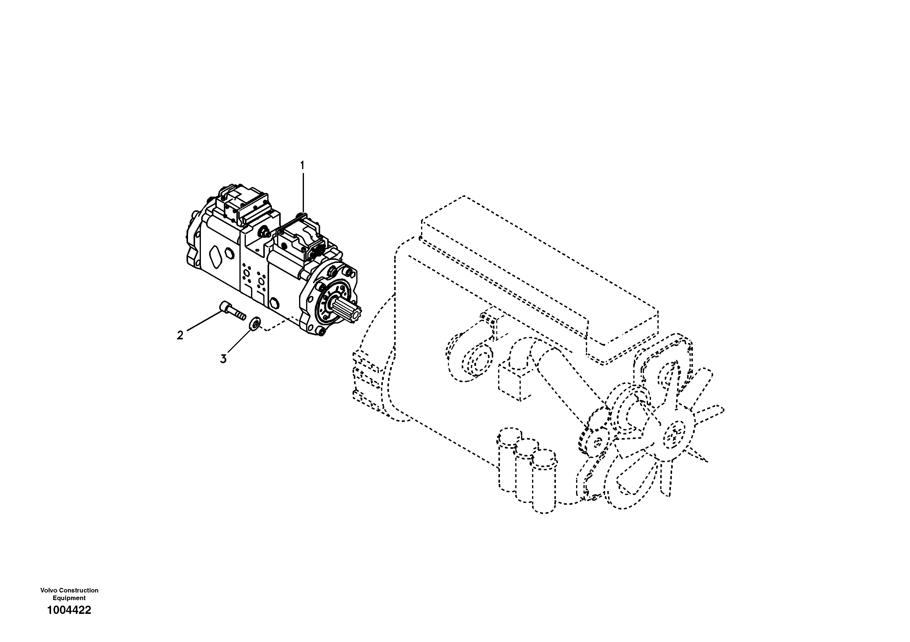 Схема запчастей Volvo EC460B - 22290 Pump installation EC460B