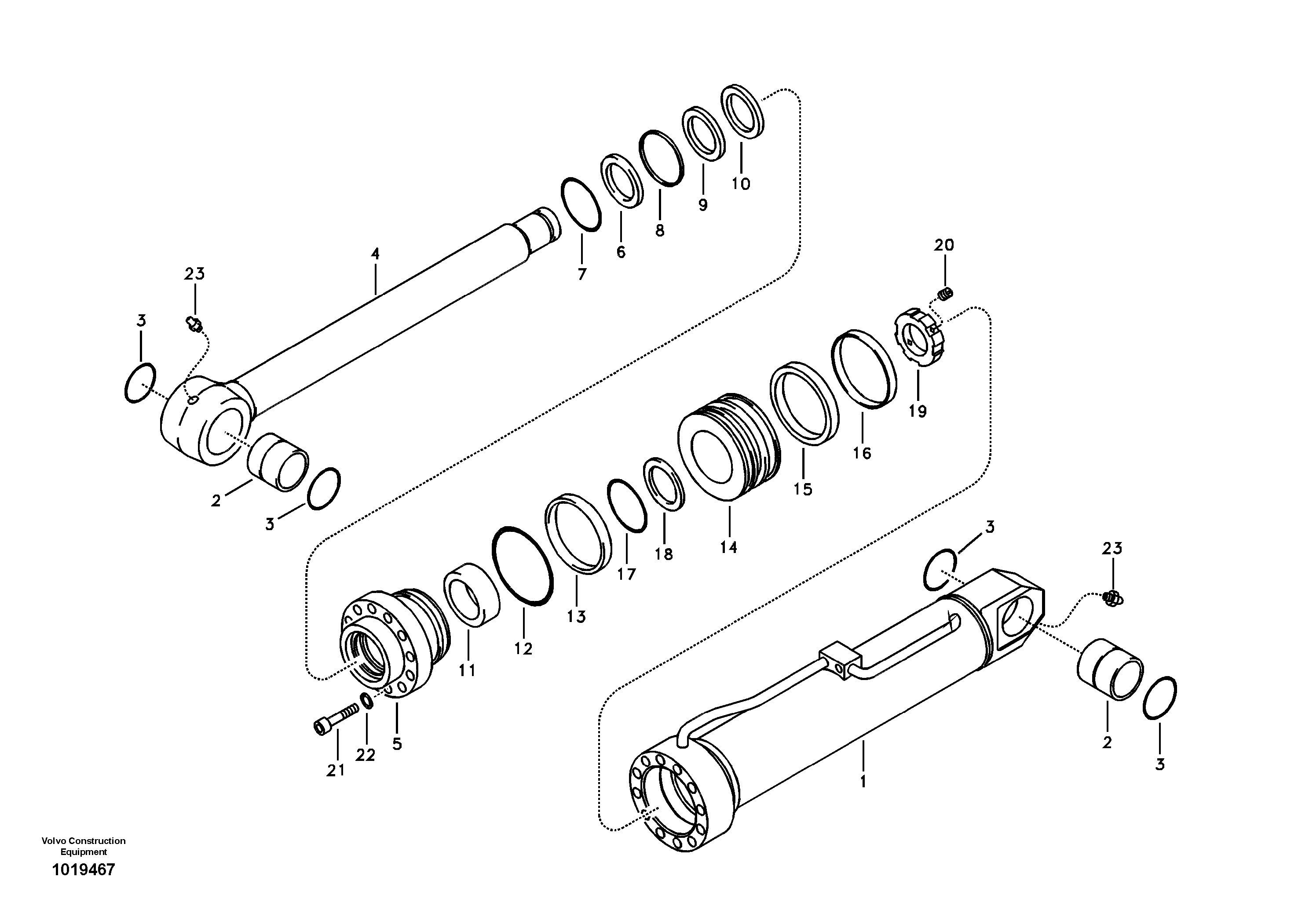 Схема запчастей Volvo EC460B - 42115 Hydraulic cylinder, Removal Counterweight EC460B SER NO INT 11515- EU&NA 80001-