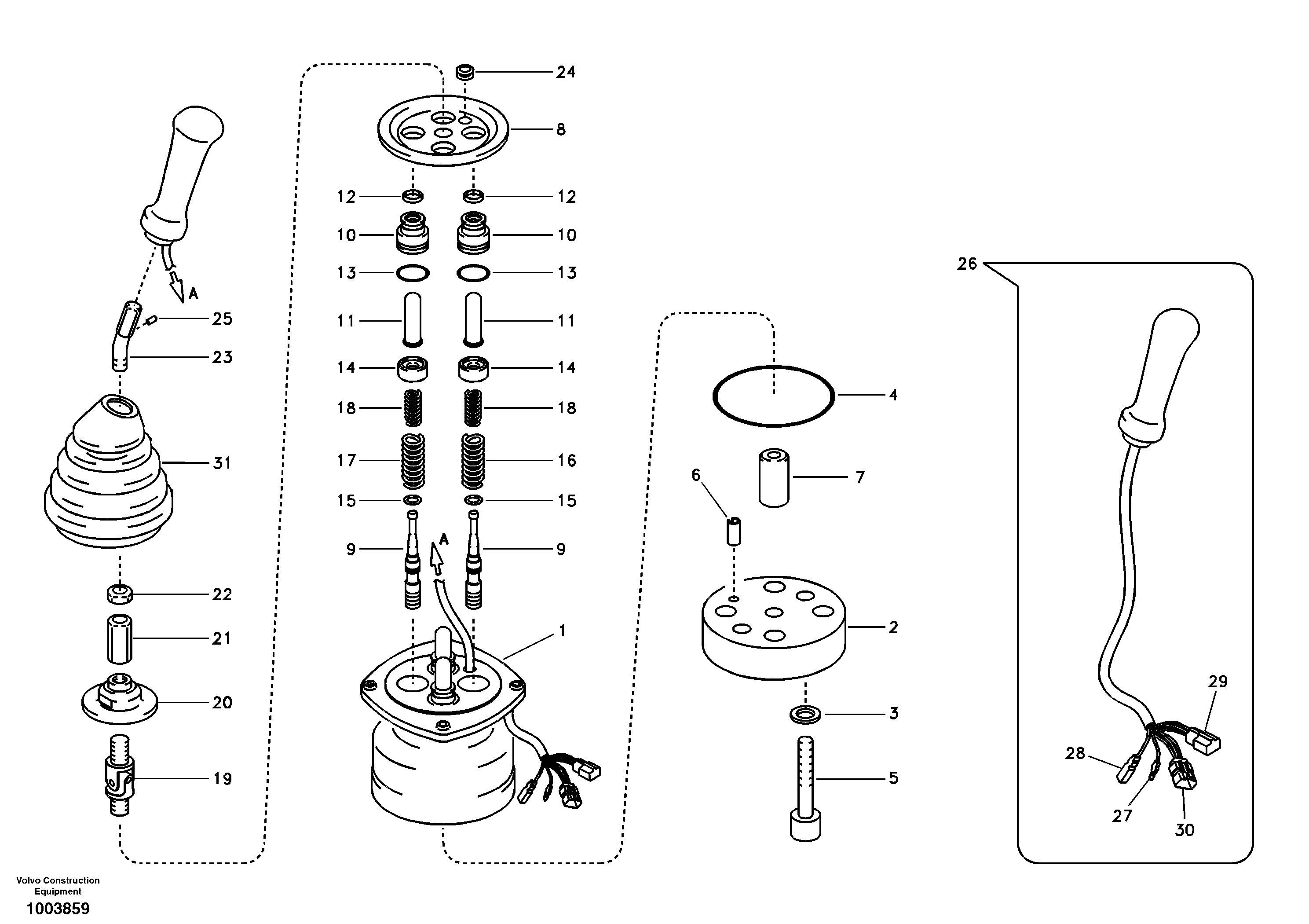 Схема запчастей Volvo EC460B - 41359 Servo system, remote control valve EC460B