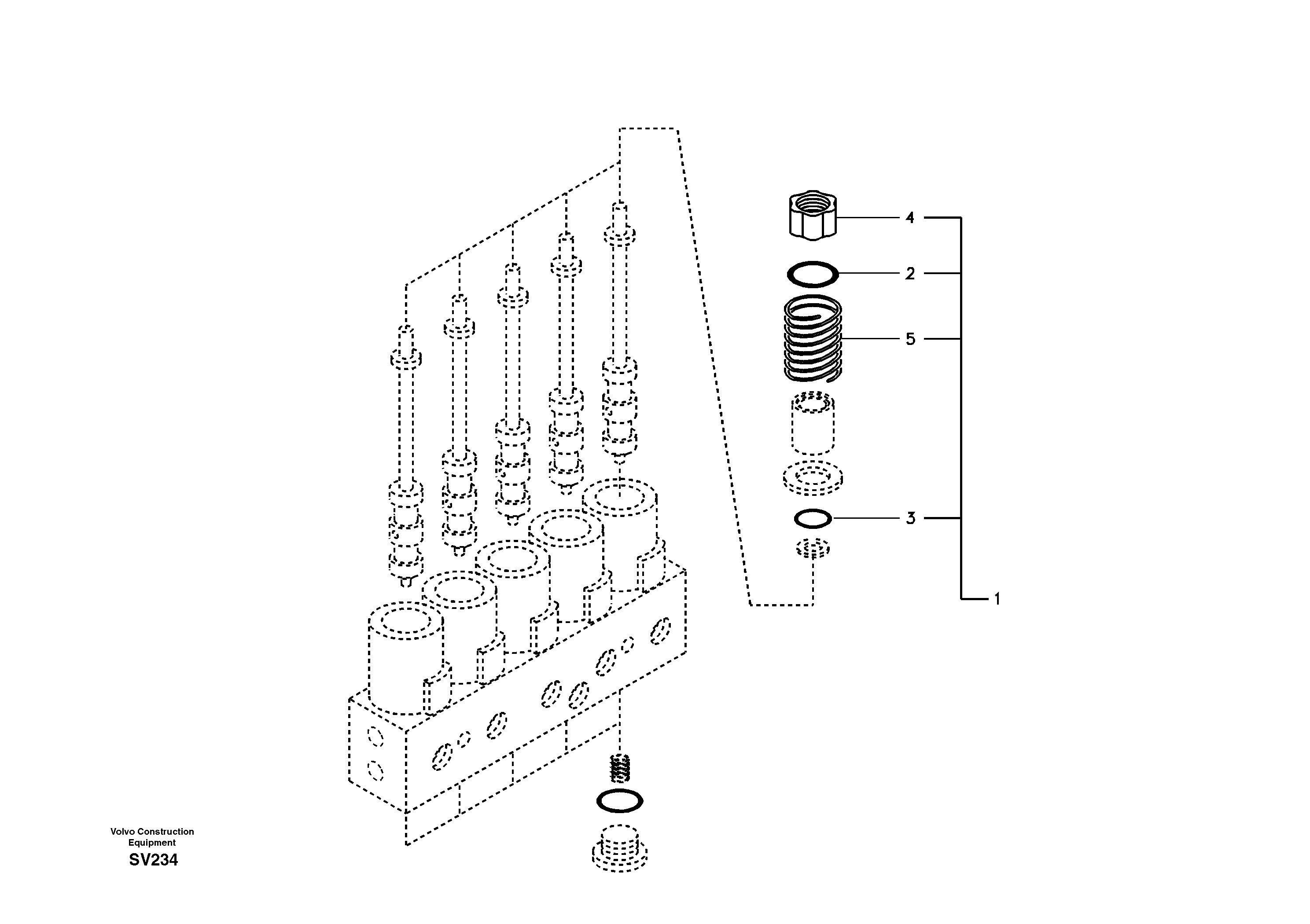 Схема запчастей Volvo EC460B - 97645 Servo system, solenoid valve EC460B