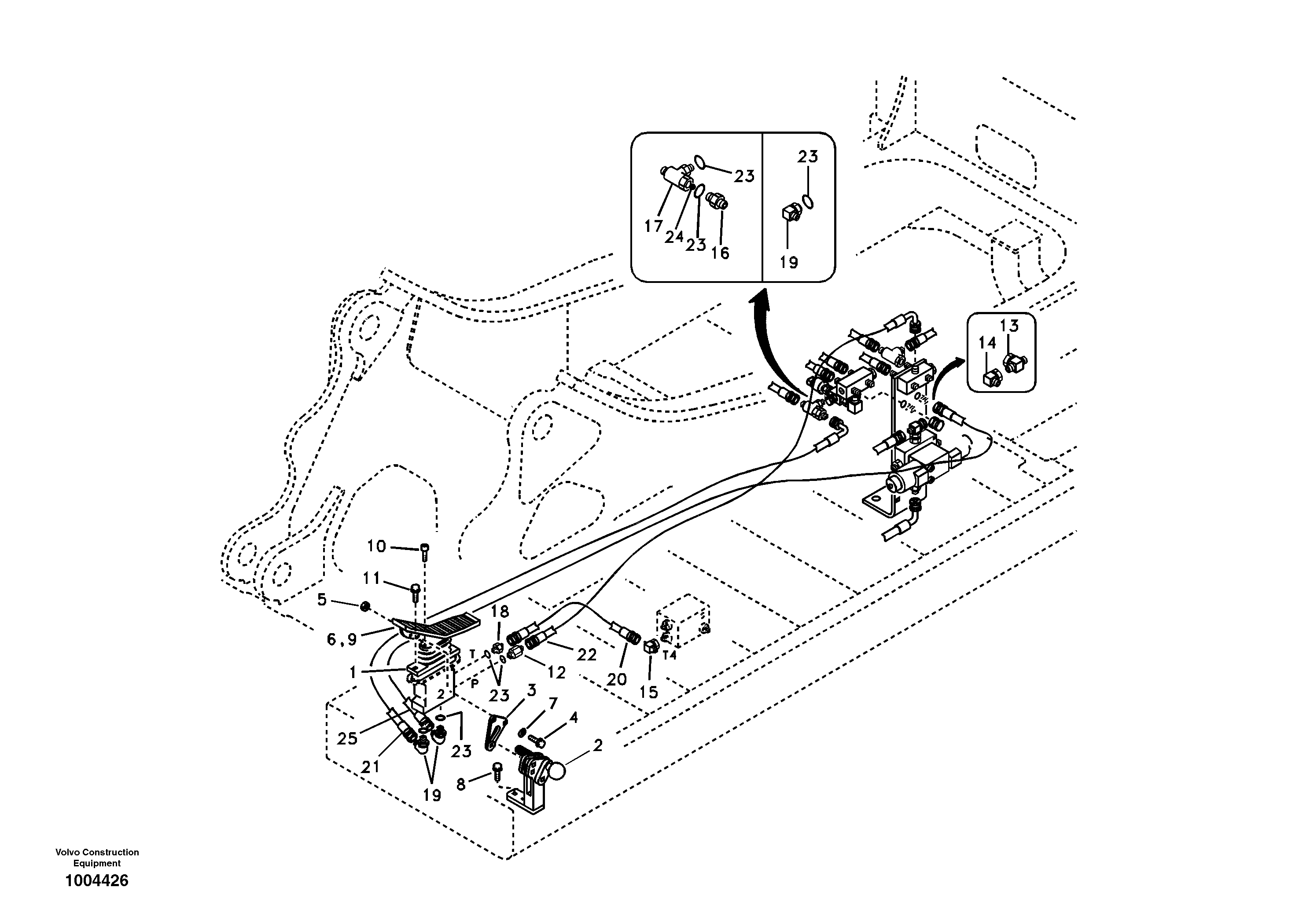 Схема запчастей Volvo EC460B - 98130 Servo system, hammer and shear EC460B