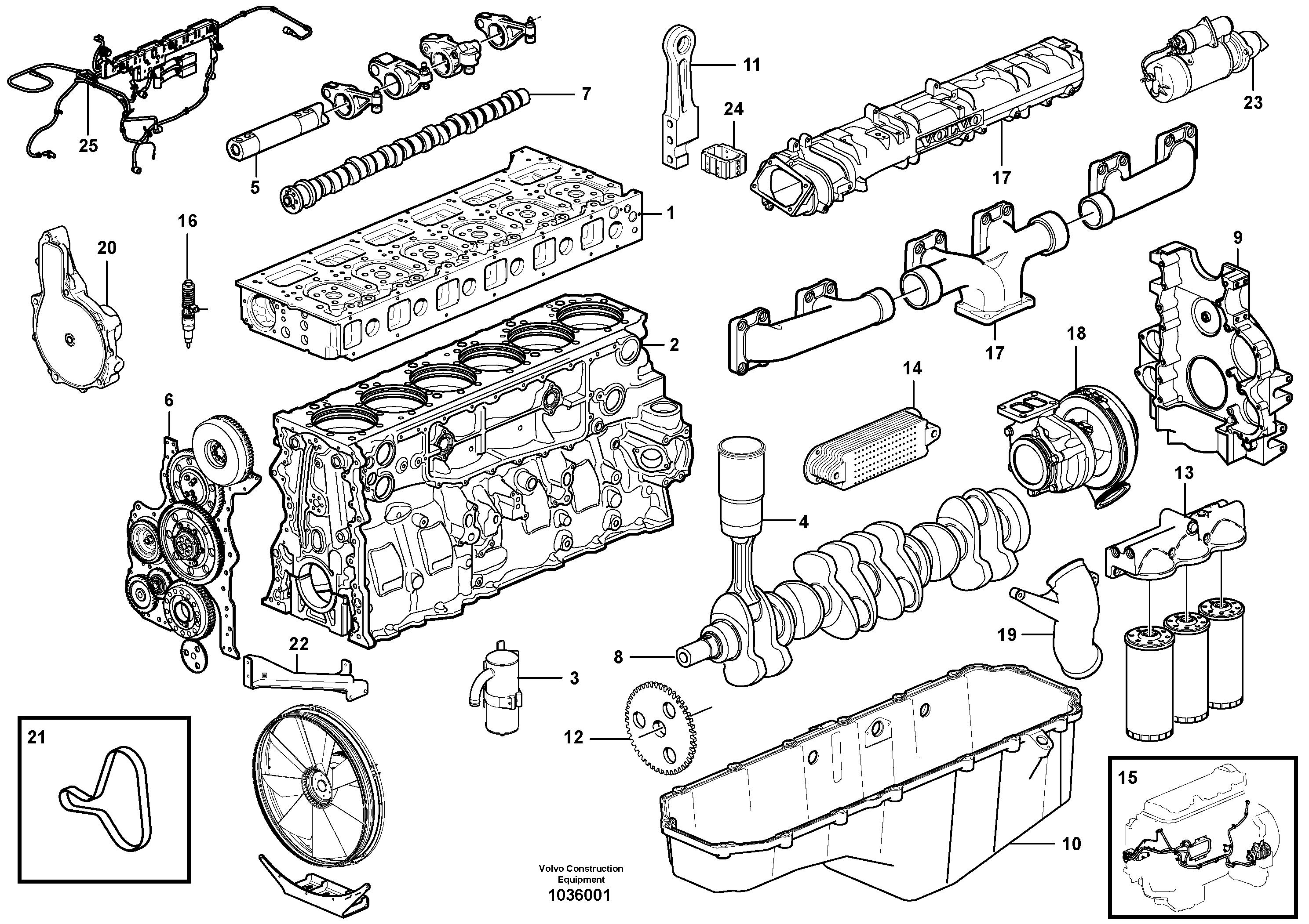 Схема запчастей Volvo EC700B - 29429 Двигатель в сборе EC700BHR HIGH REACH DEMOLITION